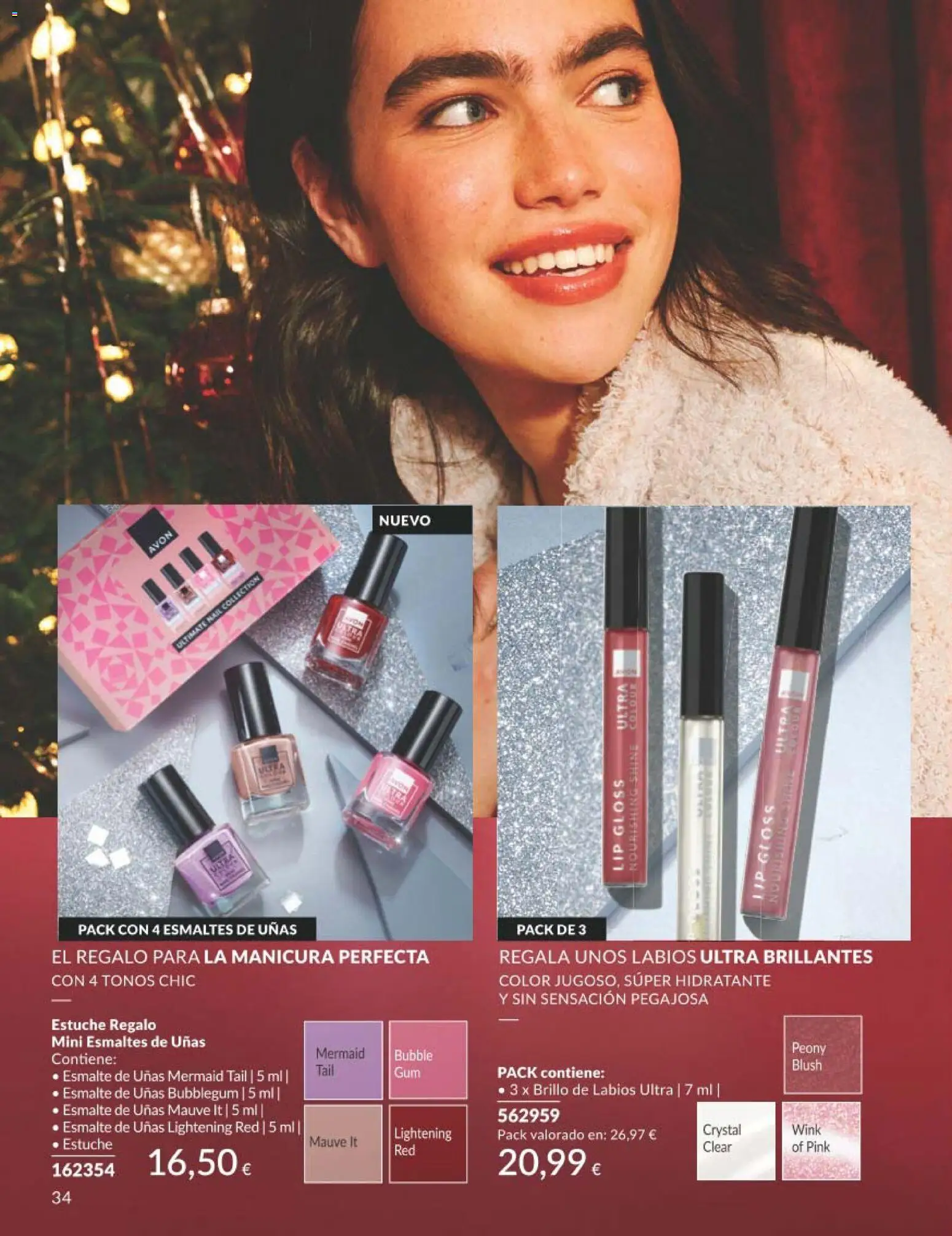 Catálogo AVON campaña 11 Black Friday │ válido desde el 01.11.2025 | Página: 34 | Productos: Brillo de labios, Esmalte de uñas
