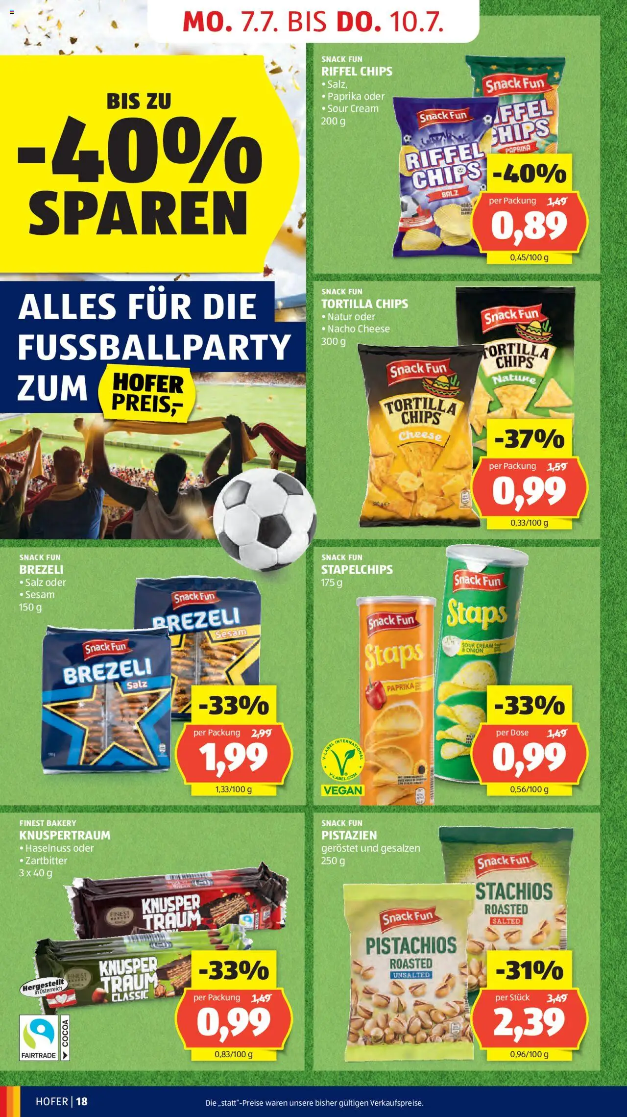 Hofer Flugblatt gültig ab 04.07.2025 | Seite: 20 | Produkte: Chips, Salz
