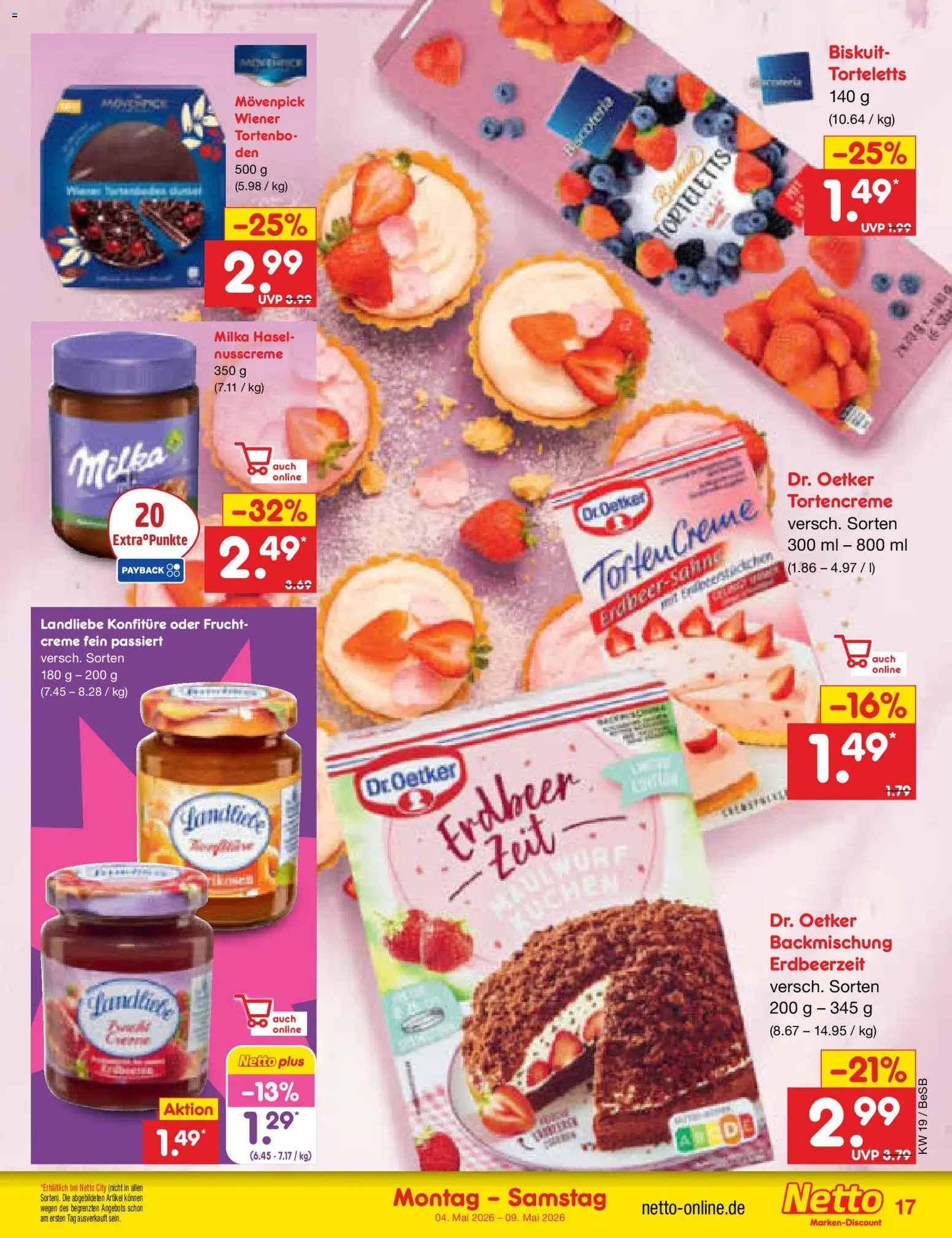 Netto Marken-Discount Prospekt 	 – gültig ab 04.05.2026 | Seite: 19 | Produkte: Milka, Creme, Kuchen