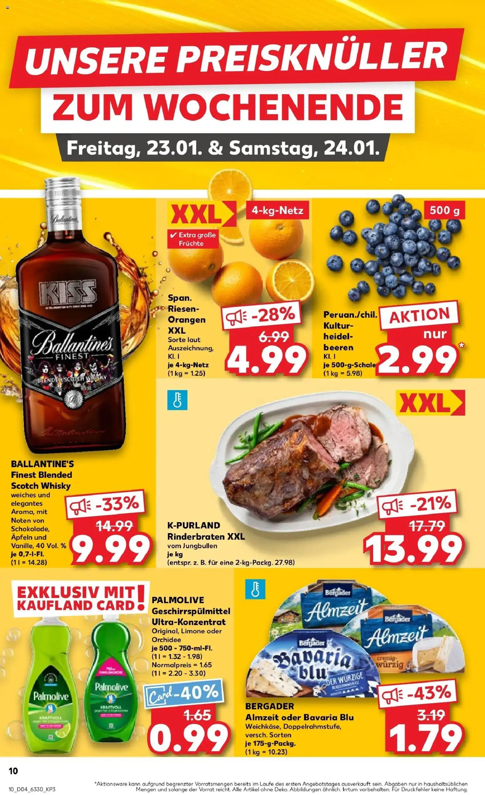 Kaufland prospekt Gifhorn	 – gültig ab 22.01.2026 | Seite: 12 | Produkte: Rinderbraten, Whisky, Orangen, Geschirrspülmittel