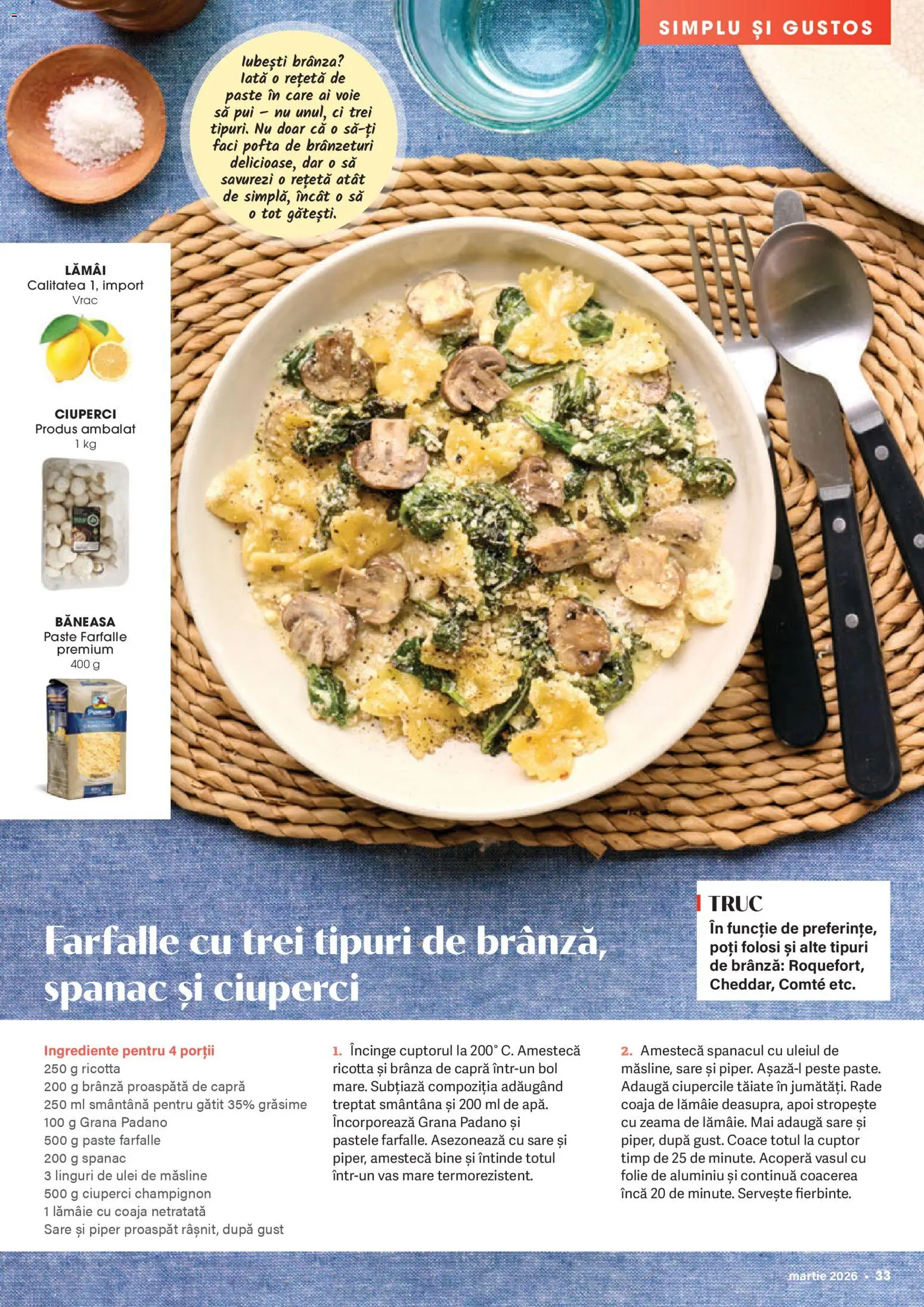 Noul catalog Mega Image – valabil de la 26.02.2026 | Pagină: 33 | Produse: Linguri, Hacıyatmaz Kedi Oyuncağı, Măsline, Ciuperci