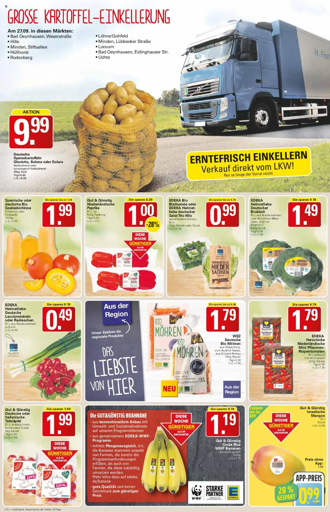 WEZ Prospekt – gültig ab 15.09.2025 | Seite: 2 | Produkte: Bad, Mohren, Fisch, Paprika