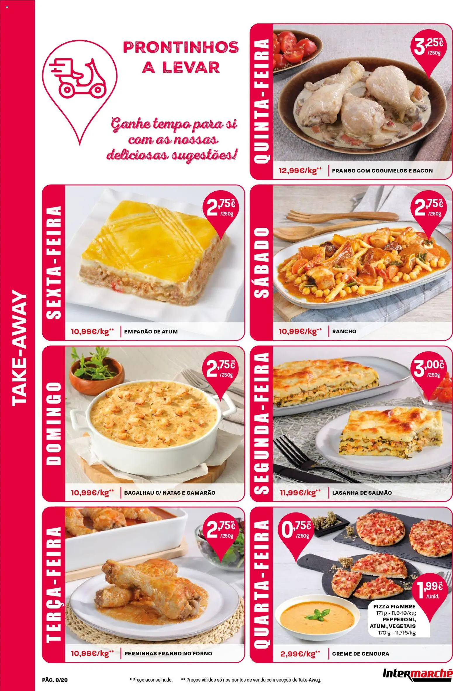 Intermarché Folheto Contact │ válido de 12.03.2026 | Página: 8 | Produtos: Forno, Frango, Salmão, Natas