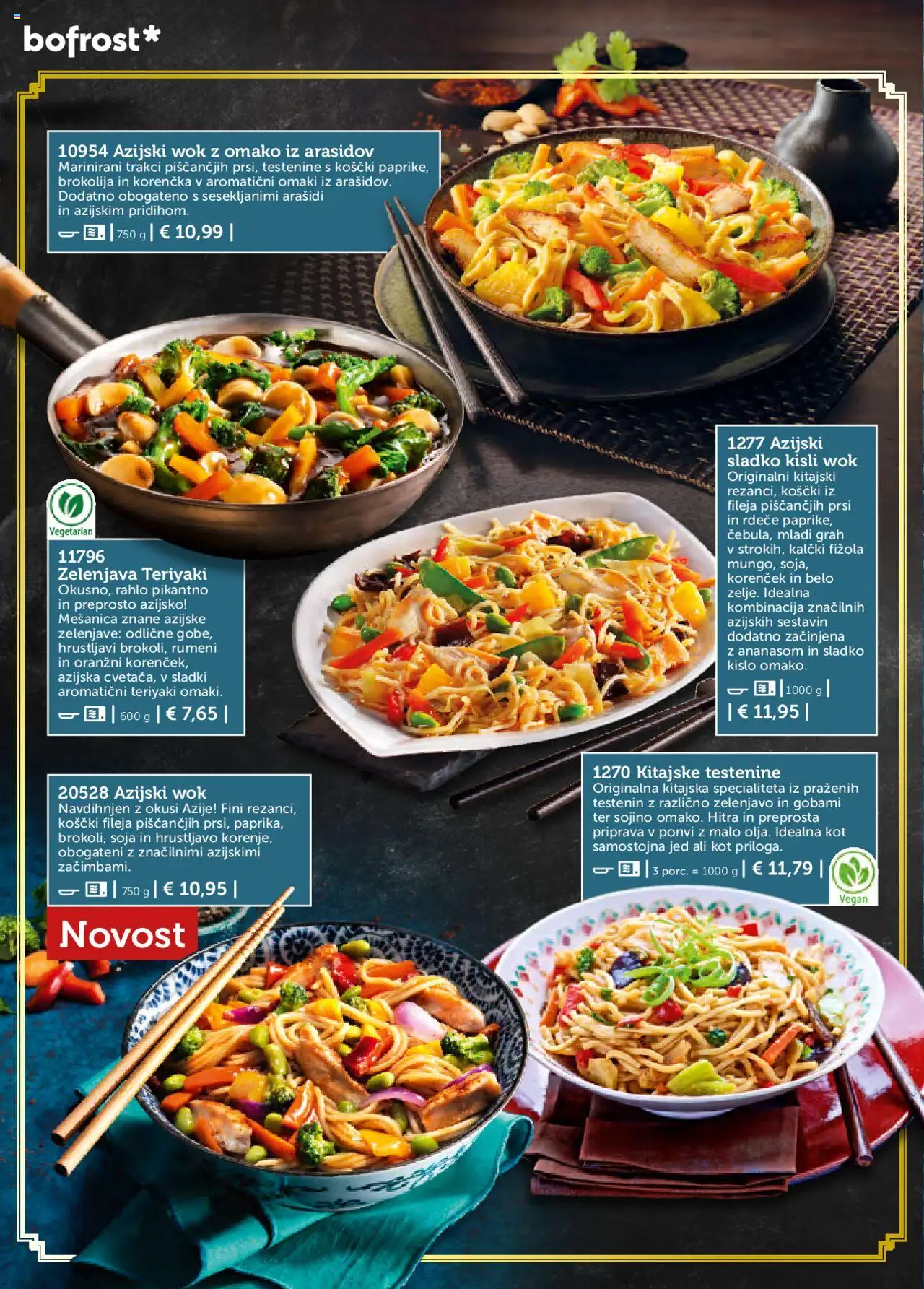 Novi Bofrost katalog ponudbe – veljaven od 01.05.2025 | Stran: 34 | Izdelki: Arašidi, Testenine, Korencek, Zelenjava