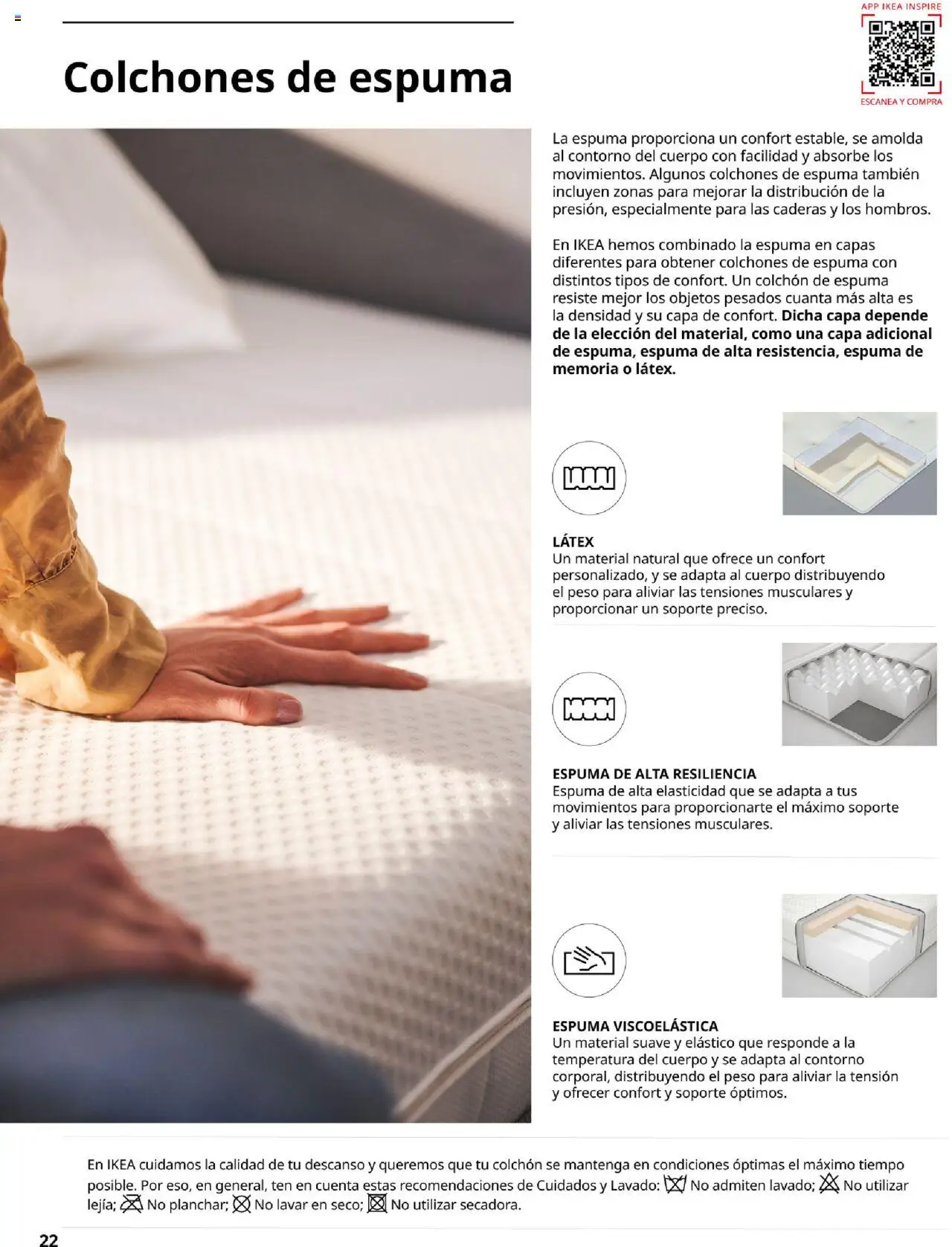 Catálogo IKEA Confort │ válido desde el 04.02.2025 | Página: 22 | Productos: Colchon, Peso