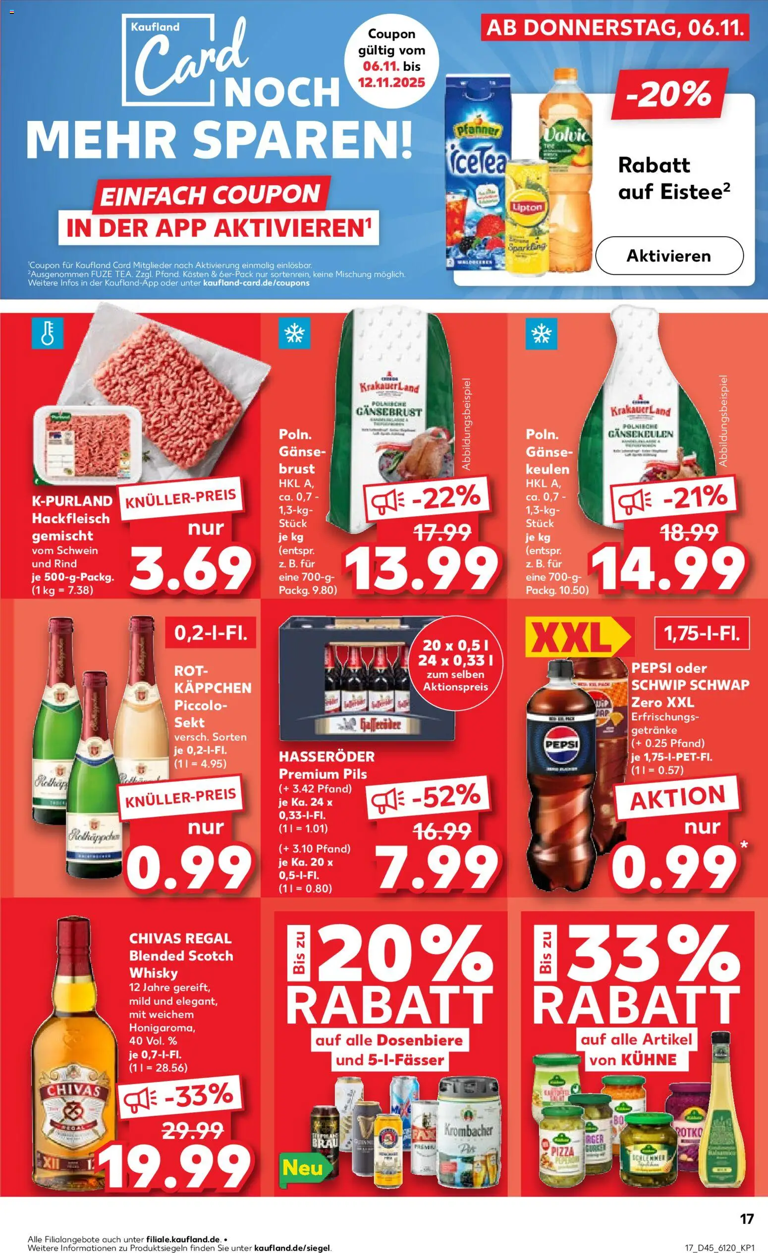 Kaufland prospekt Bremen	 – gültig ab 09.11.2025 | Seite: 17 | Produkte: Sekt, Krombacher, Pizza, Volvic