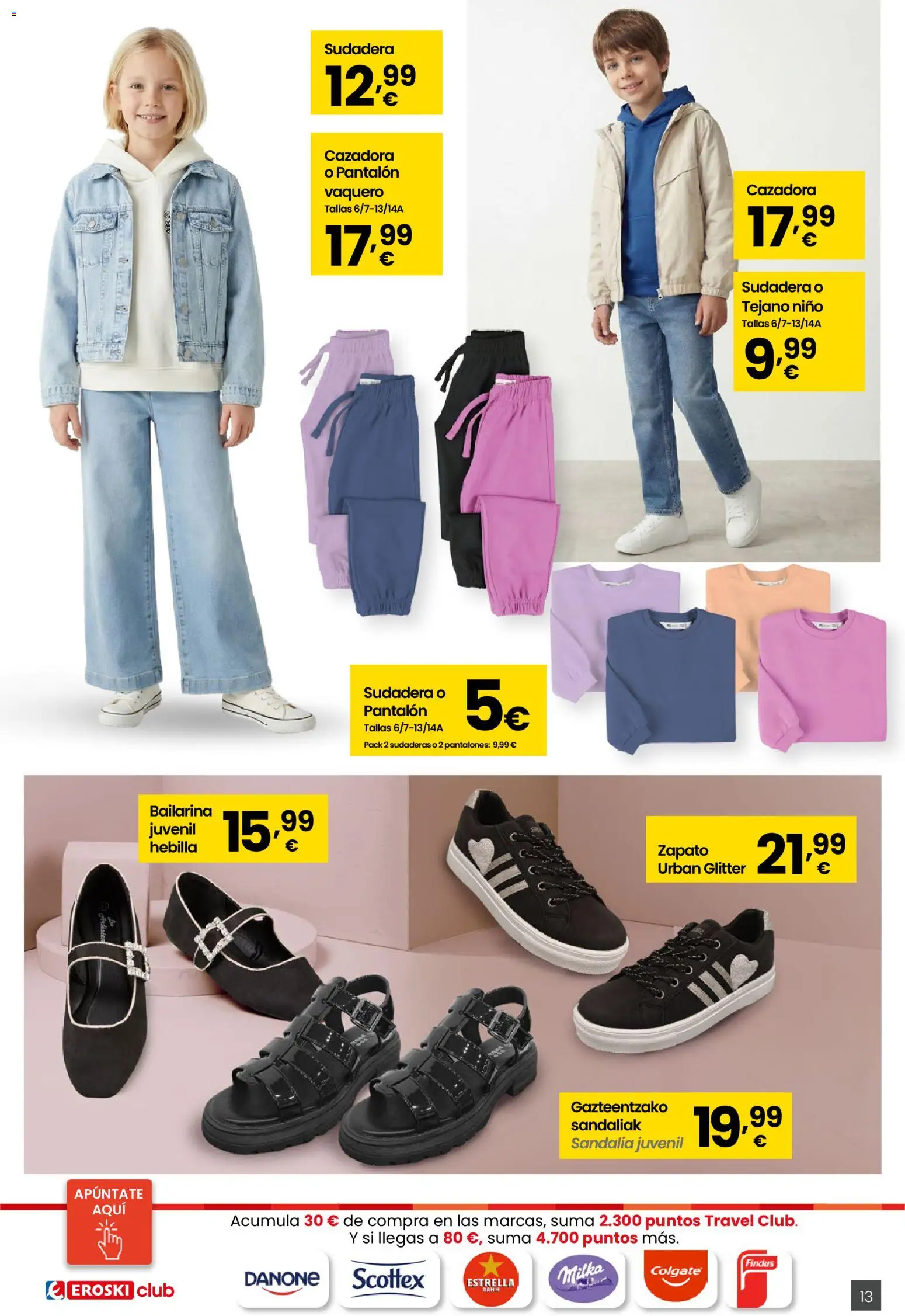 Eroski - Moda Primavera - Verano 2026 │ válido desde el 26.03.2026 | Página: 13 | Productos: Sudadera, Pantalones