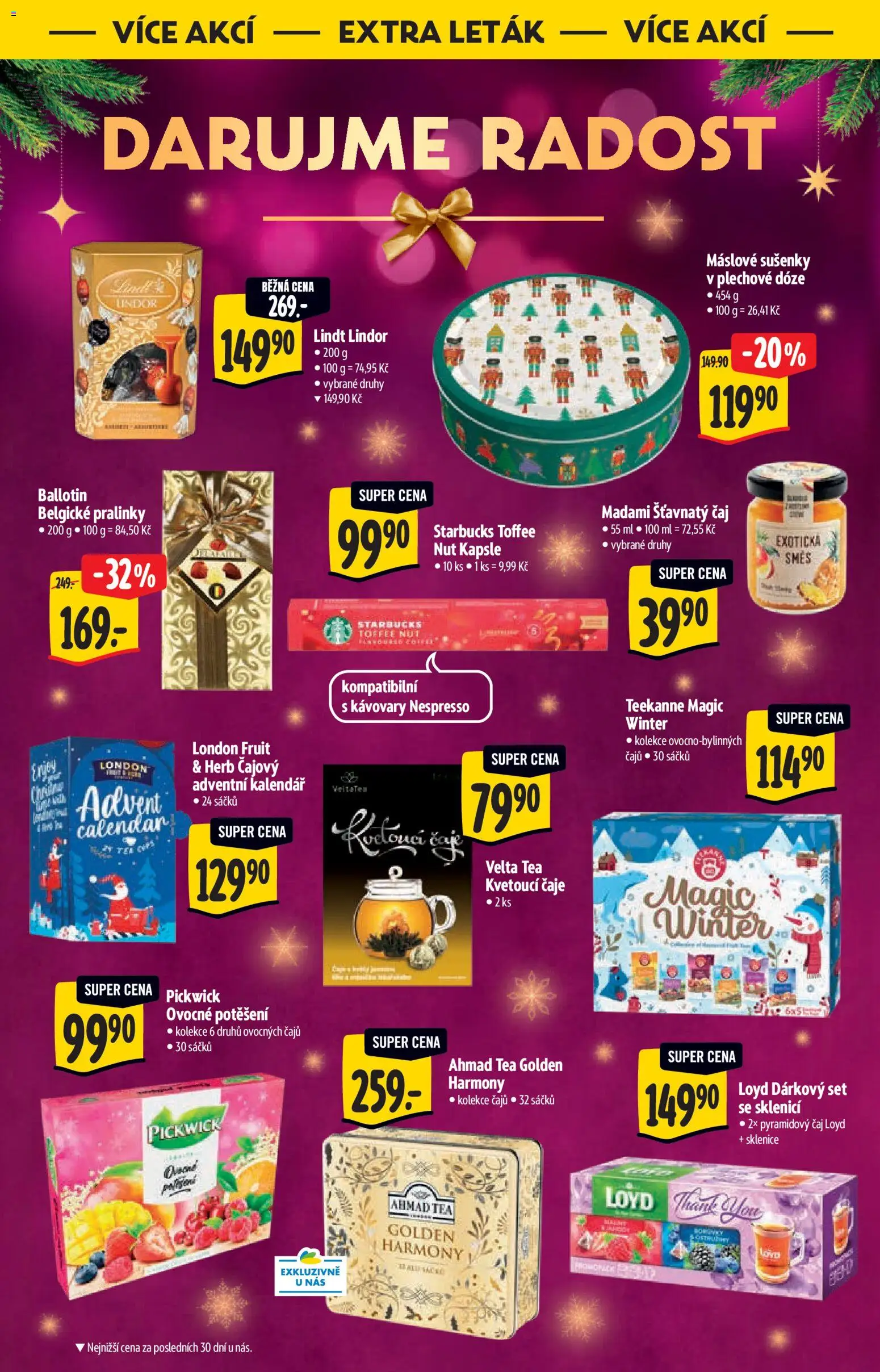 Albert katalog - Supermarket od 29.10.2025 | Strana: 36 | Produkty: Máslové sušenky, Teekanne, Lindt lindor, Sušenky