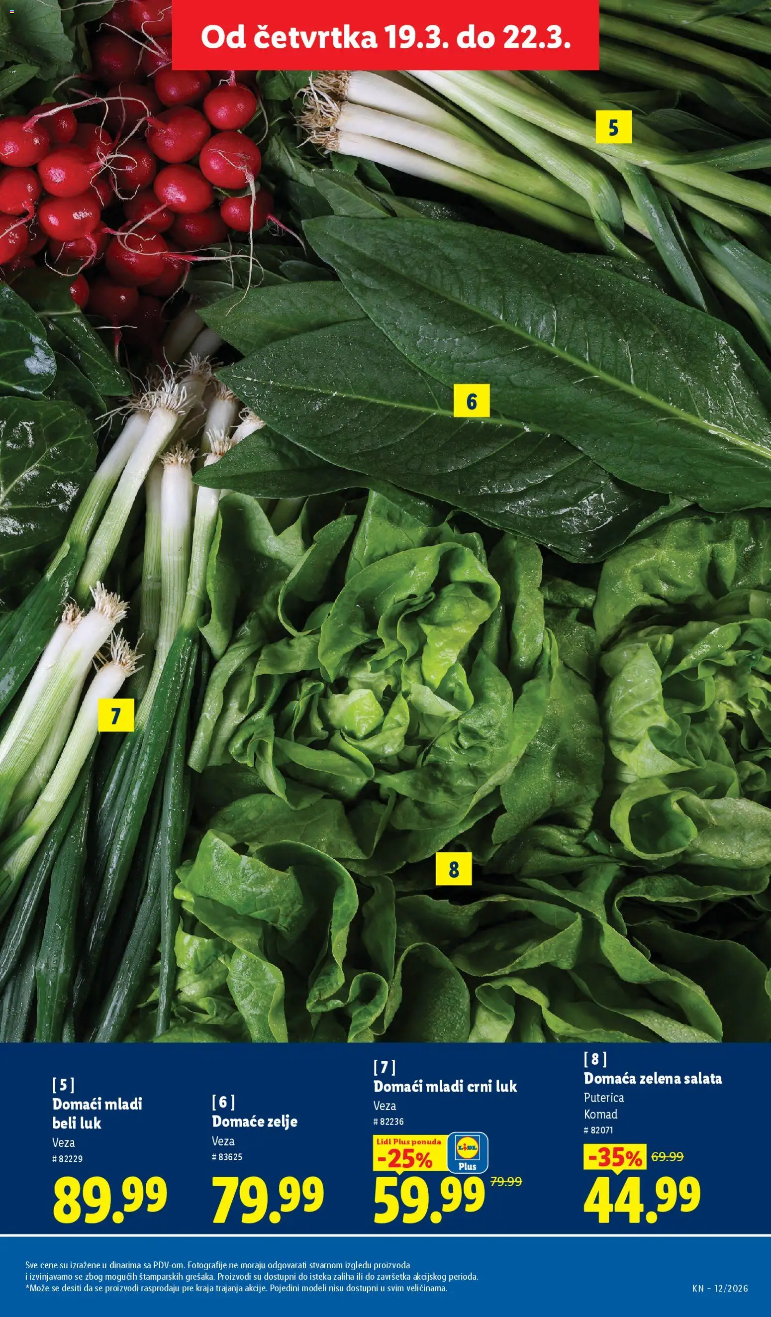 Lidl katalog - važi od 19.03.2026 | Strana: 19 | Proizvode: Salata, Crni luk, Beli luk