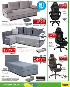 Pogląd oferty "Abra meble gazetka" - ważna od 01.04.2026 | Strona: 23 | Produkty: Pościel, Łóżko, Sofa, Fotel