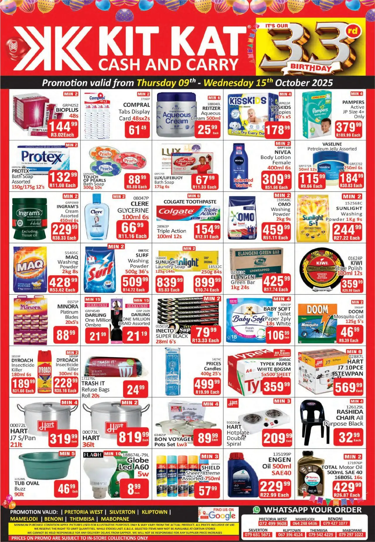 New KIT KAT Cash & Carry catalogue – valid from 09.10.2025 | Page: 2 | Products: Oil, Soap, Paper, Lotion