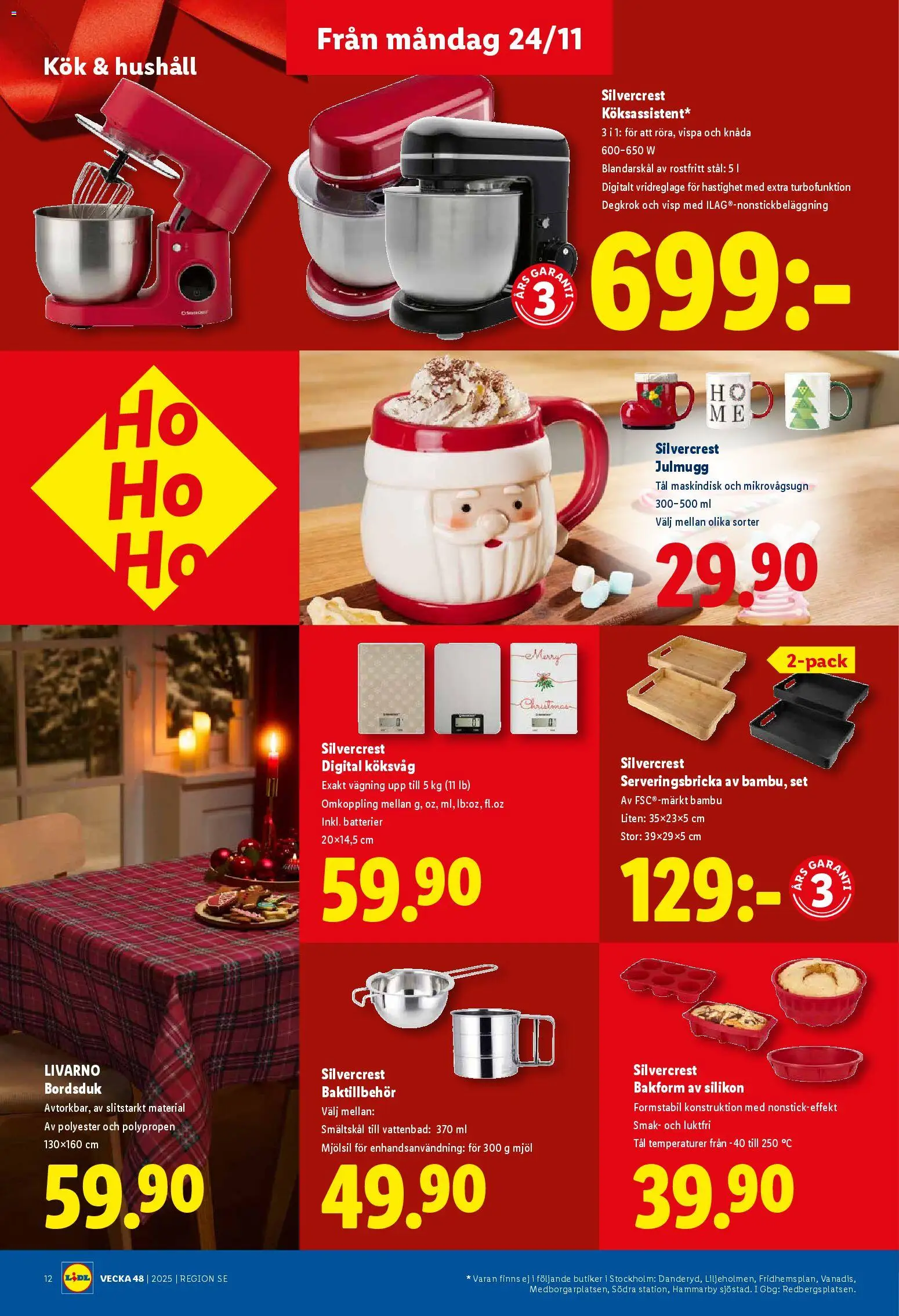 Lidl reklamblad aktuell från 24.11.2025 | Sida: 14 | Produkter: Visp, Köksvåg, Set, Mikrovågsugn