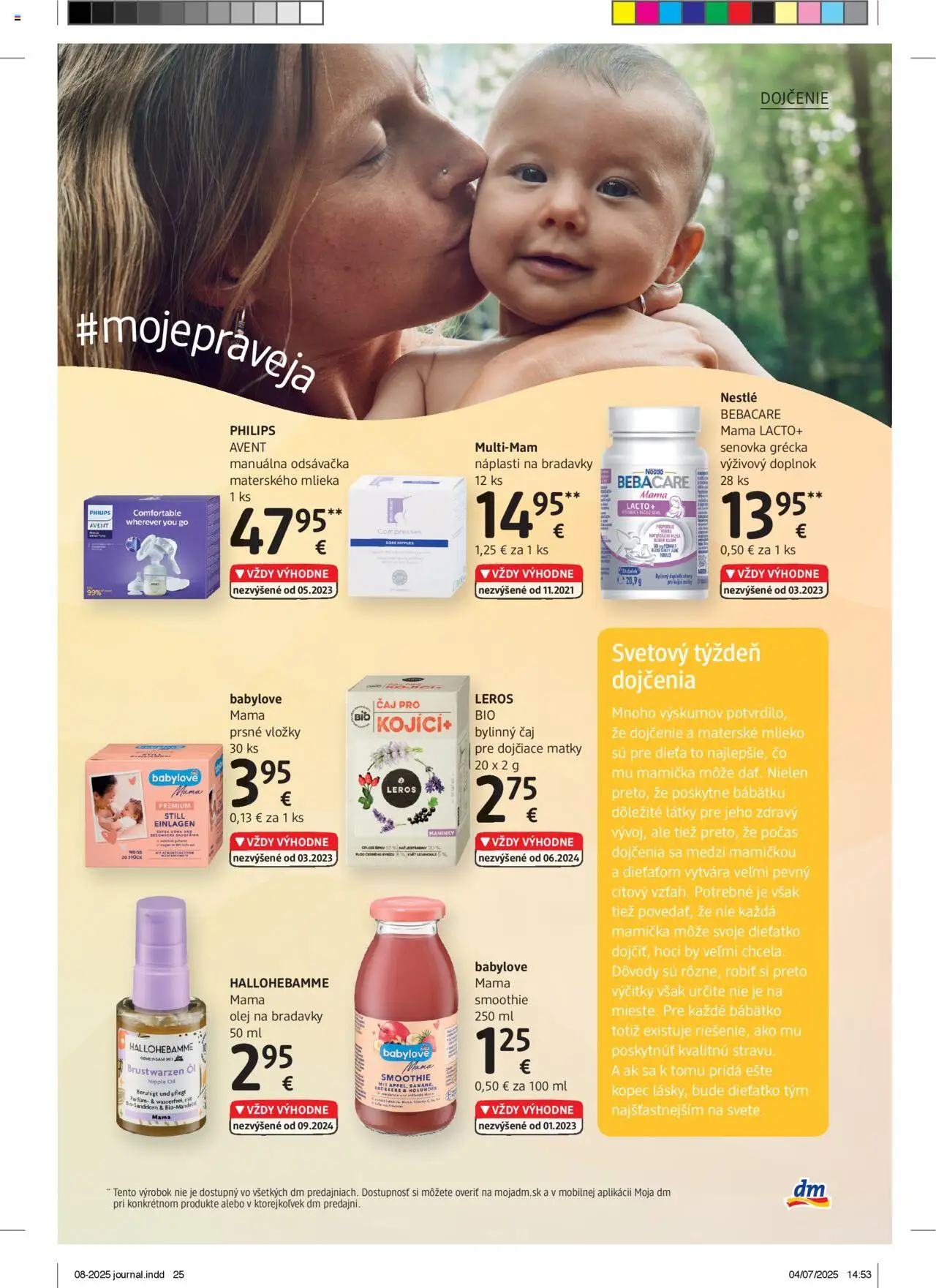 dm drogerie Journal august 2025 │ platný od 01.08.2025 | Strana: 25 | Produkty: Mlieko, Olej, Čaj