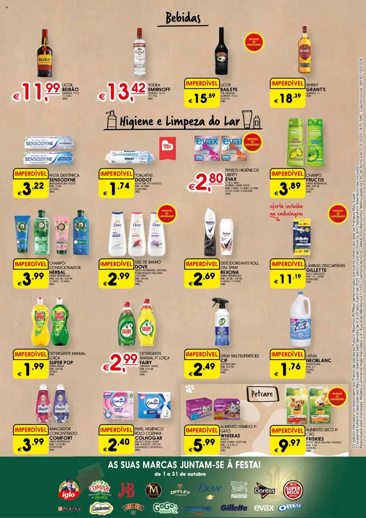 Meu Super folheto Madeira │ válido de 09.10.2025 | Página: 4 | Produtos: Frango, Detergente, Licor, Vodka