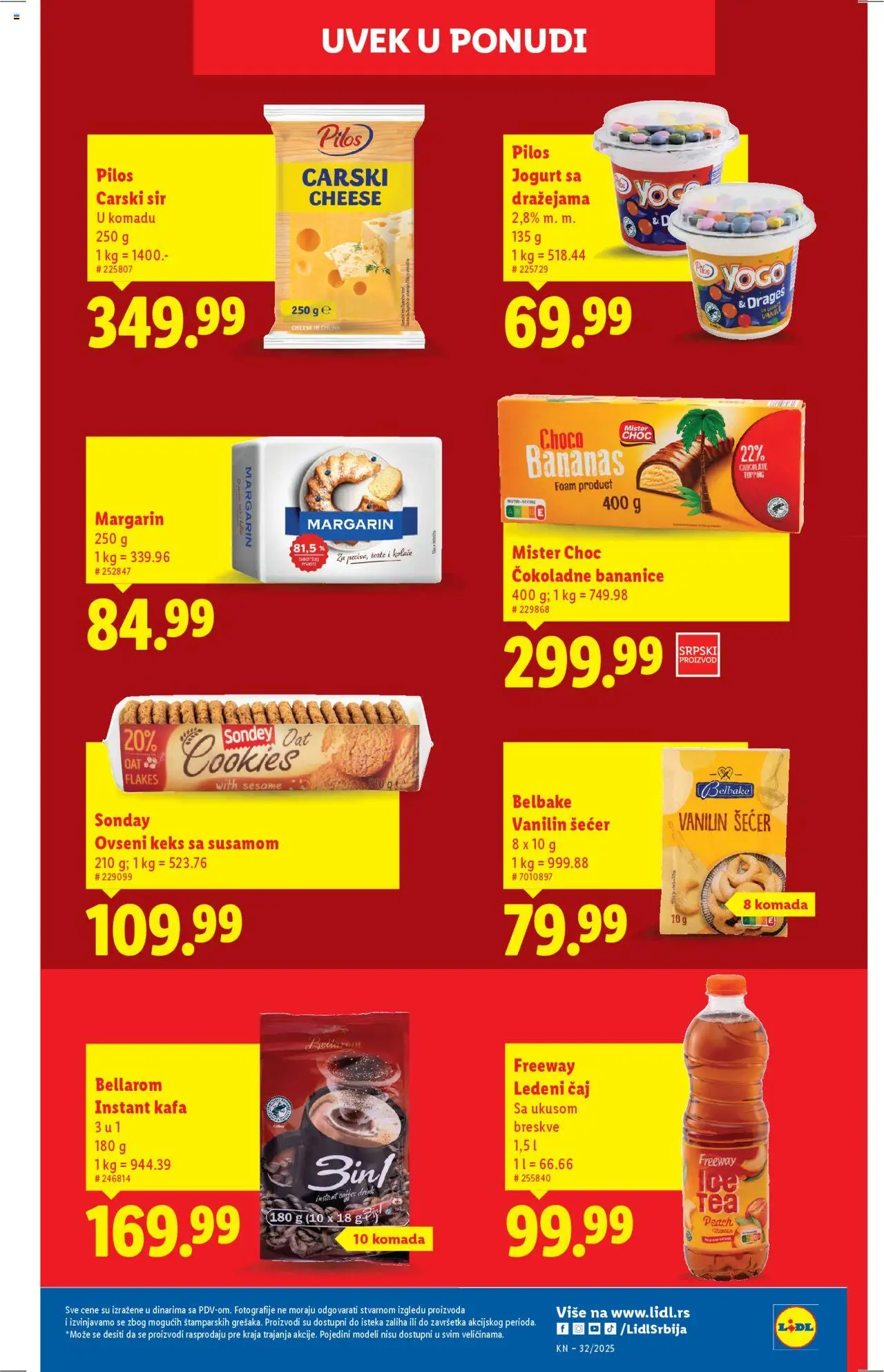Lidl katalog - važi od 07.08.2025 | Strana: 17 | Proizvode: Keks, Šećer, Sir, Čaj
