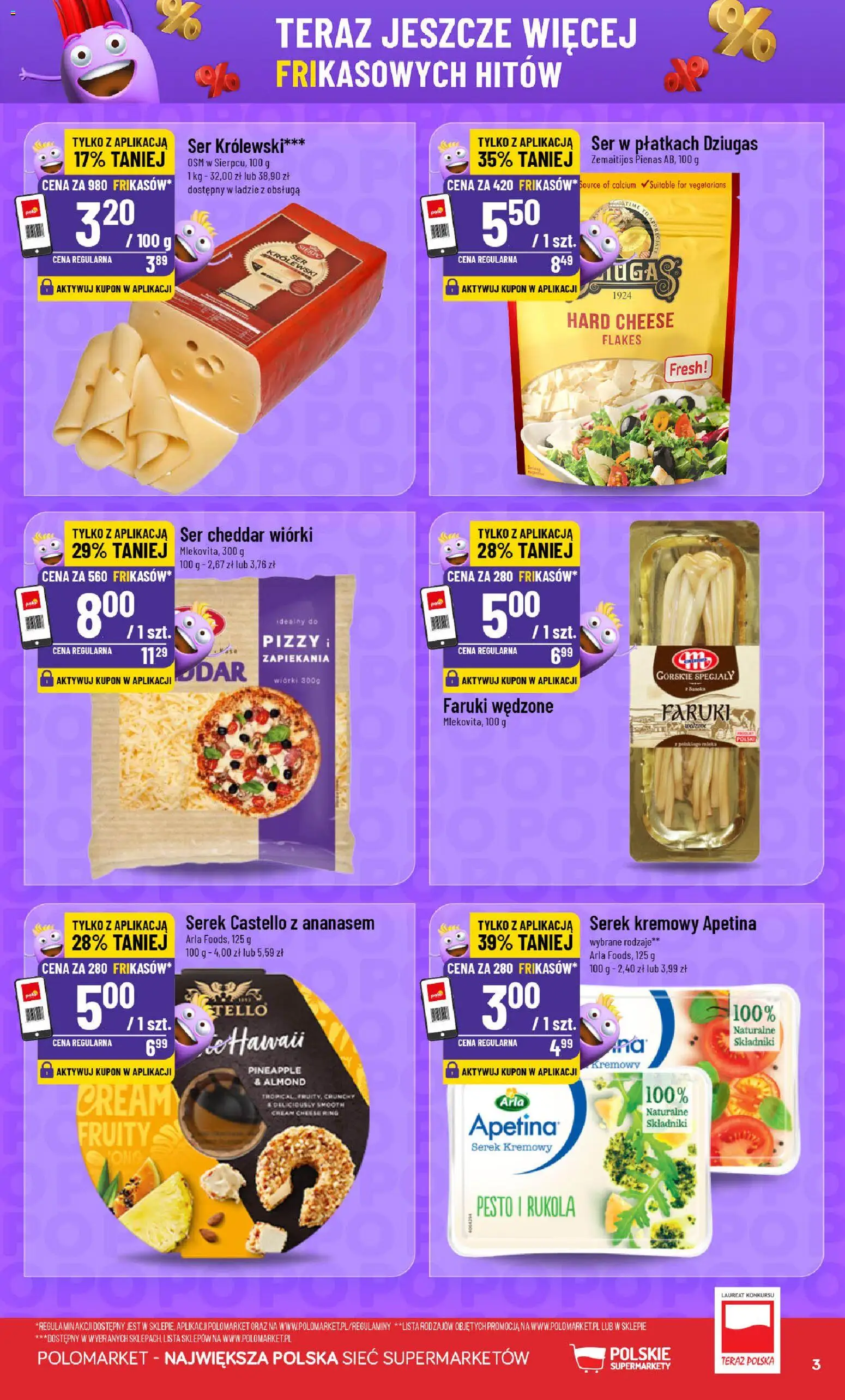 POLOmarket Gazetka - Frikasowe Hity od 12.11.2025 | Strona: 3 | Produkty: Mleka, Pesto, Cheddar, Ser cheddar