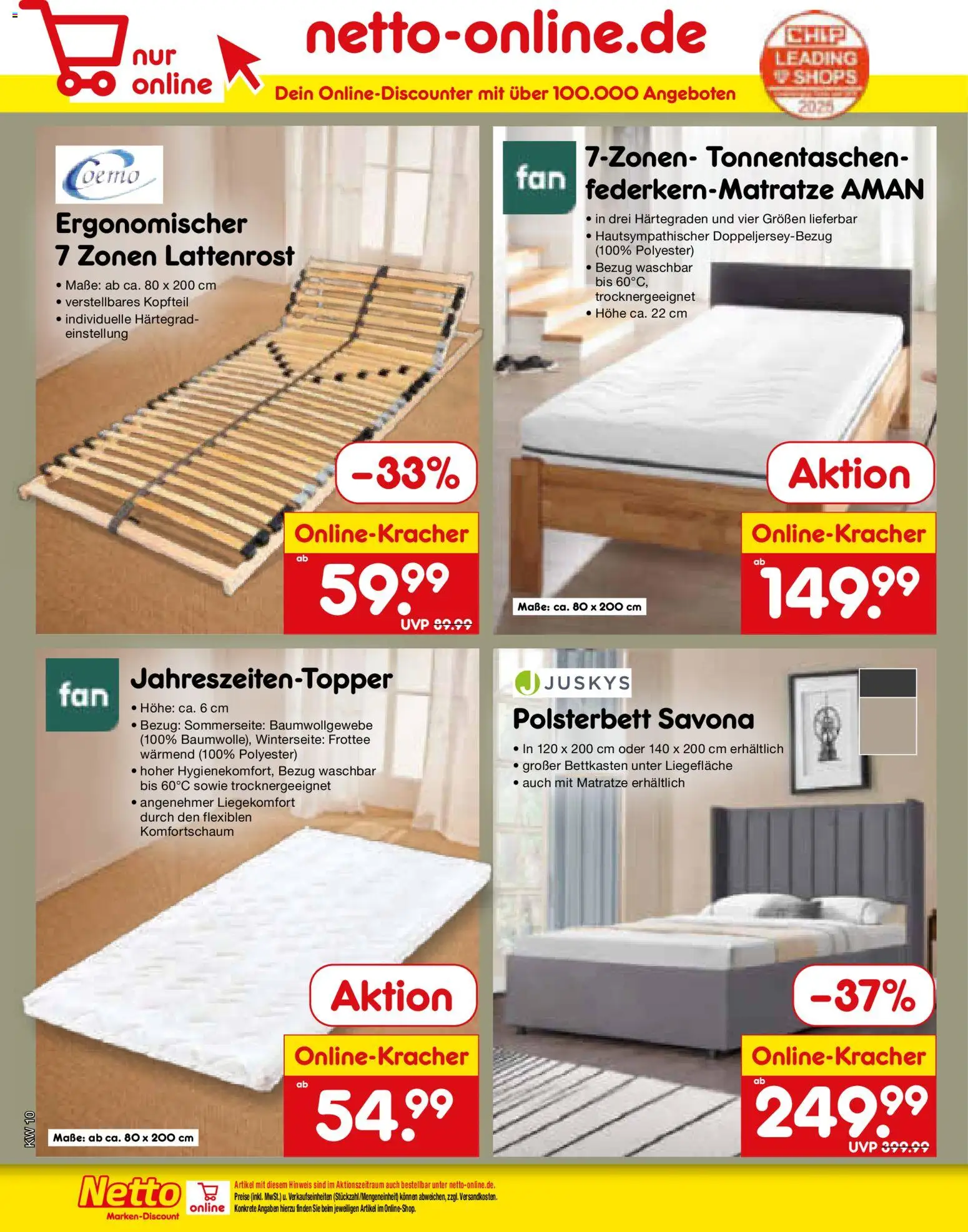 Netto Marken-Discount Prospekt 	 – gültig ab 02.03.2026 | Seite: 34 | Produkte: Matratze, Lattenrost, Polsterbett