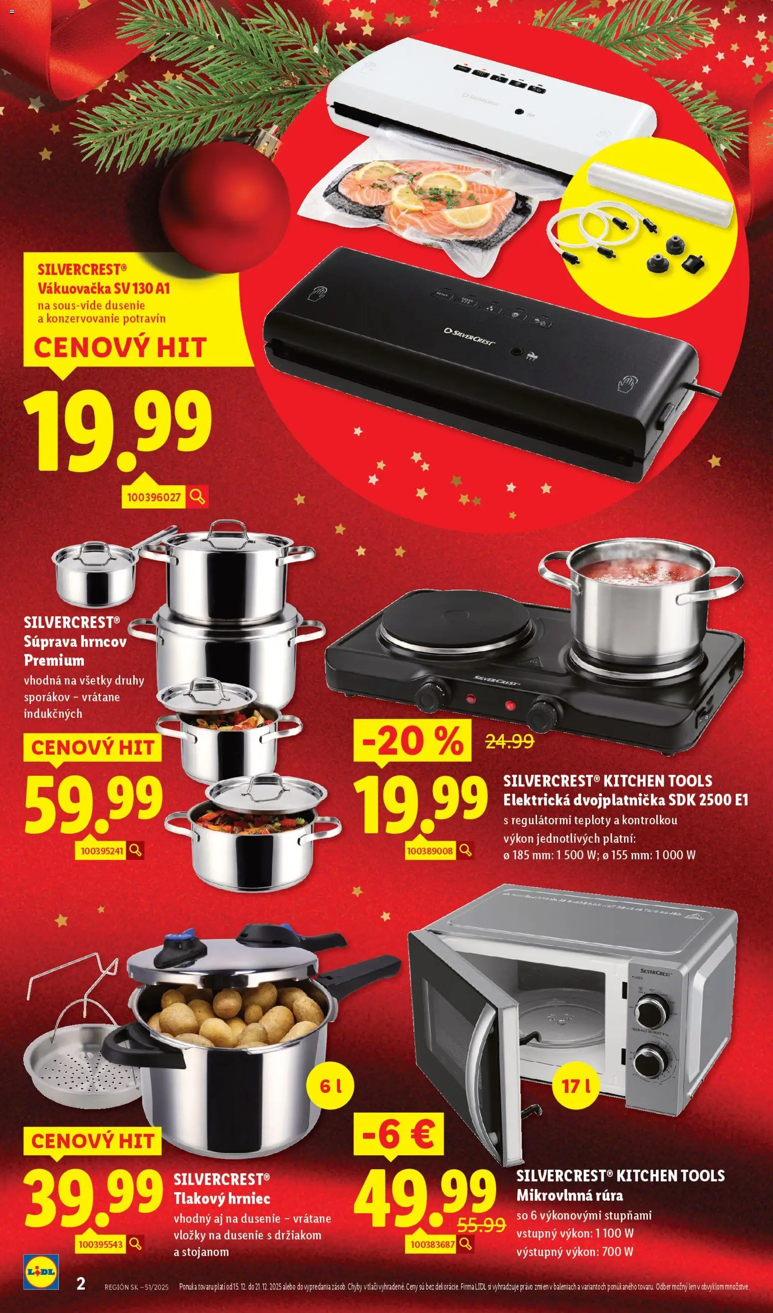 Nové Lidl akcie – leták je platný od 15.12.2025 | Strana: 2 | Produkty: Rúra, Vákuovačka