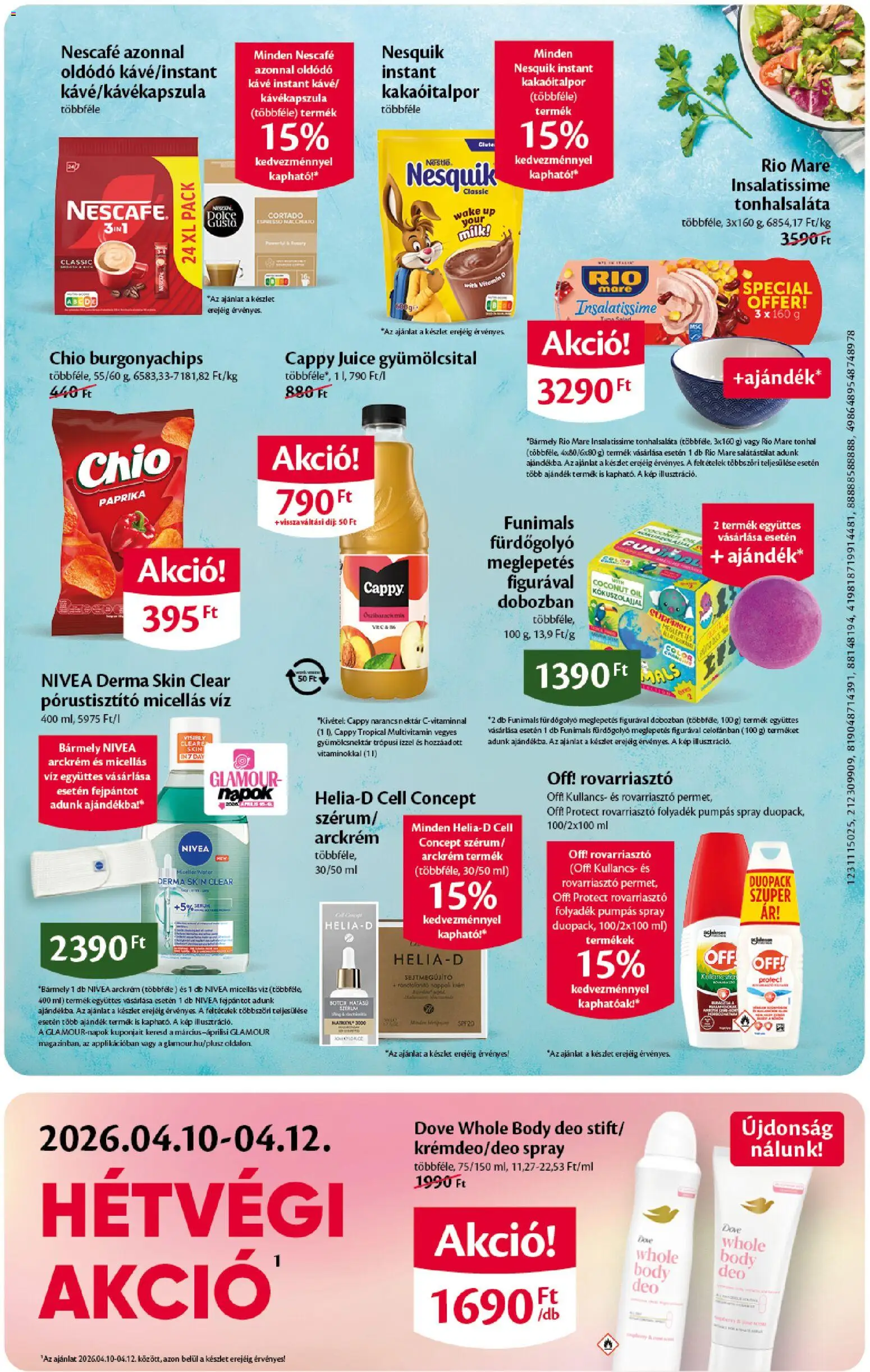 EcoFamily akciós ujság - amely érvényes a következő dátumtól: 09.04.2026 | Oldal: 3 | Termékek: Nescafé, Tonhal, Gyümölcsital, Gyümölcsnektár