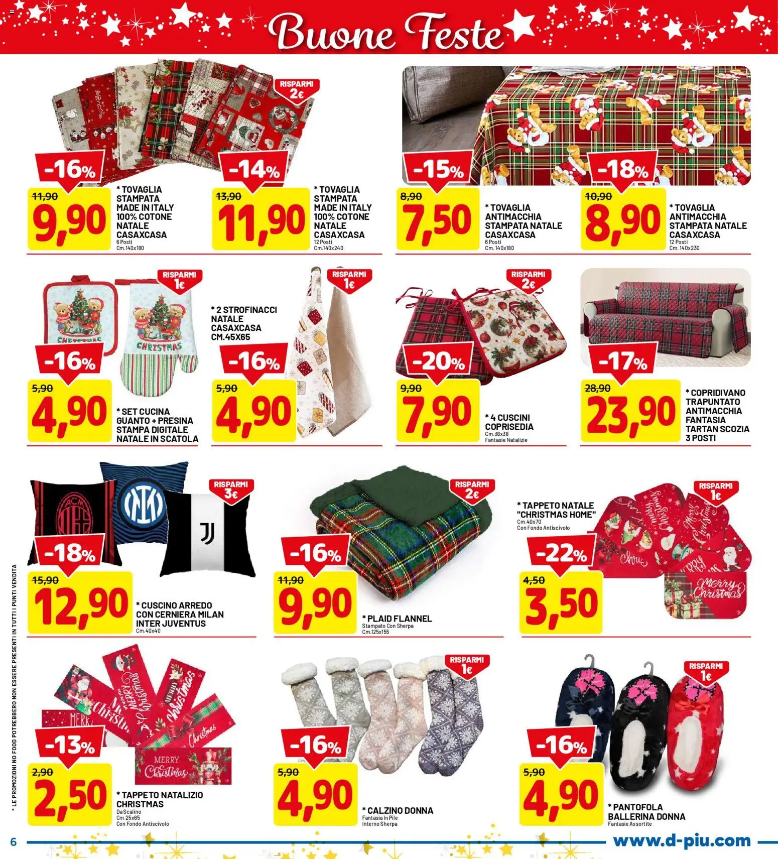 Volantino D Più del 01.12.2025 | Pagina: 6 | Prodotti: Plaid, Stampa, Scatola, Tappeto