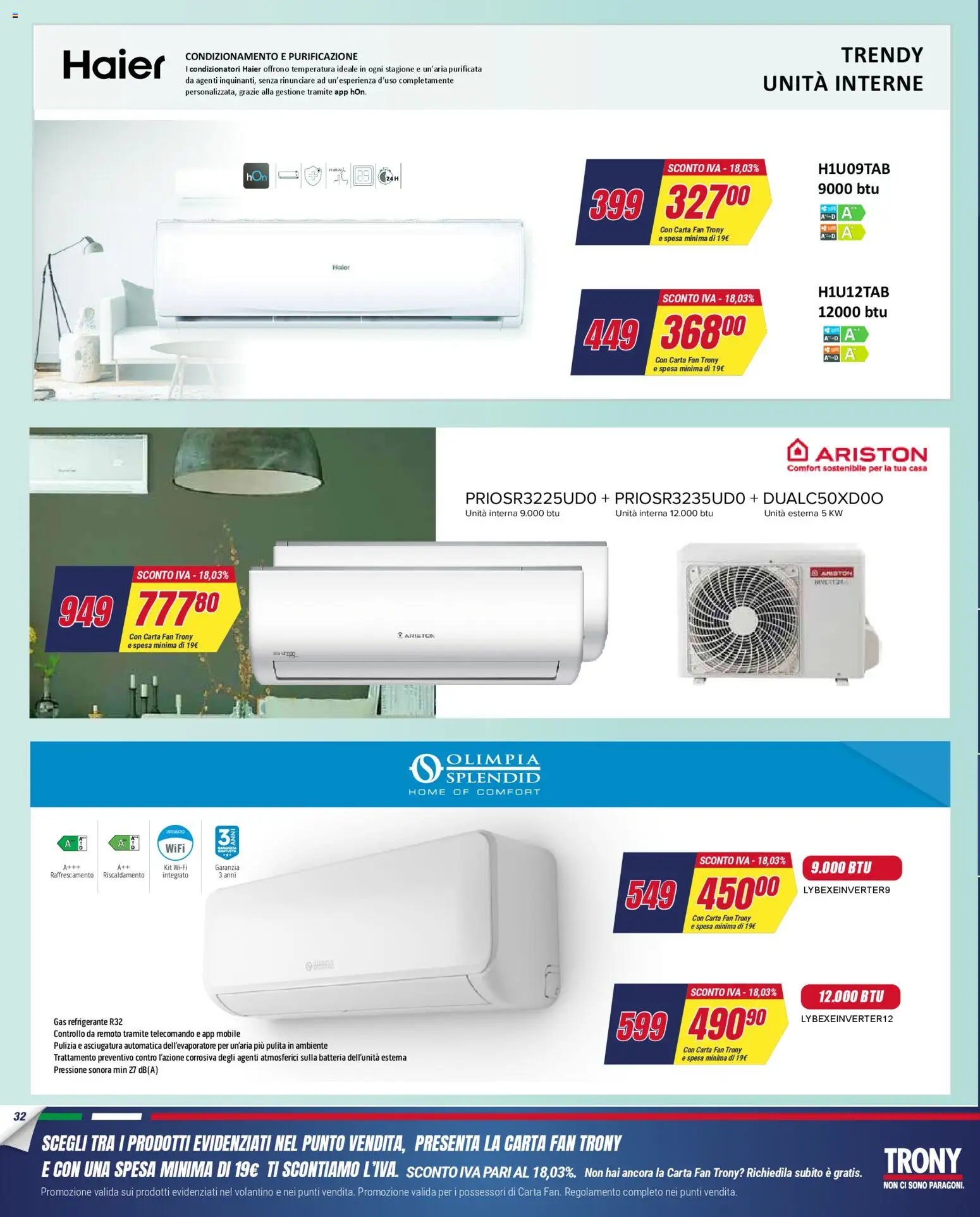 Volantino Trony del 02.04.2026 | Pagina: 32 | Prodotti: Mobile, Telecomando, Fan, Batteria