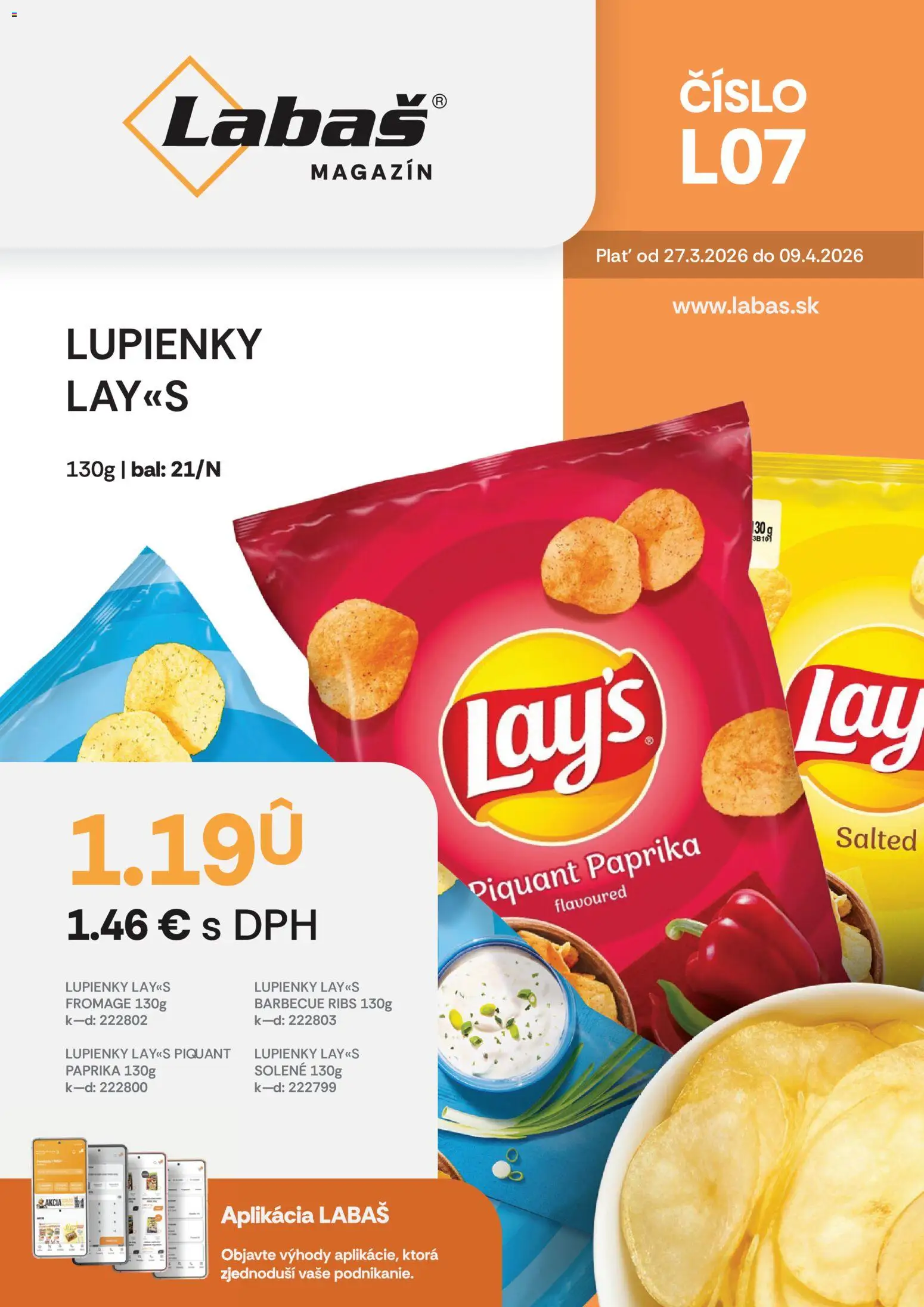 Nové Labaš akcie – leták je platný od 27.03.2026 | Strana: 40 | Produkty: Paprika