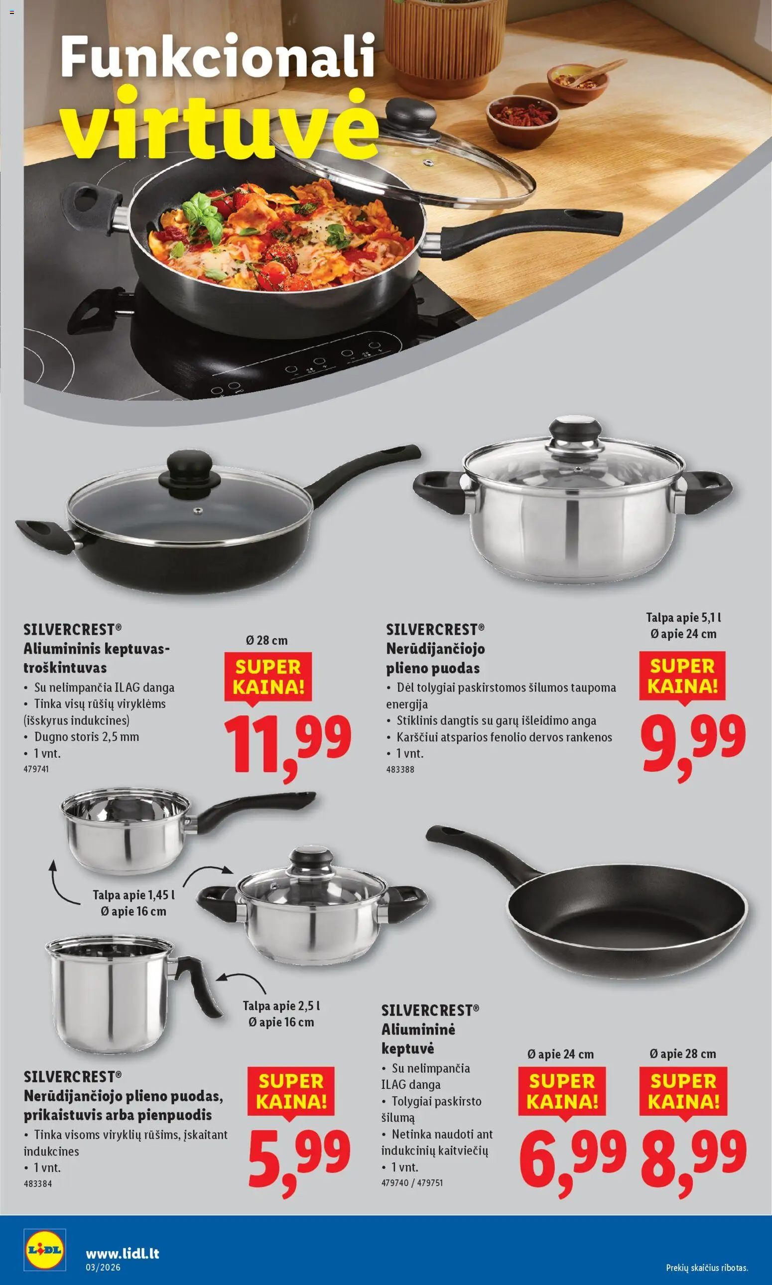 LIDL akcijos nuo 12.01.2026 | Puslapis: 8 | Prekių: Keptuvė, Puodas