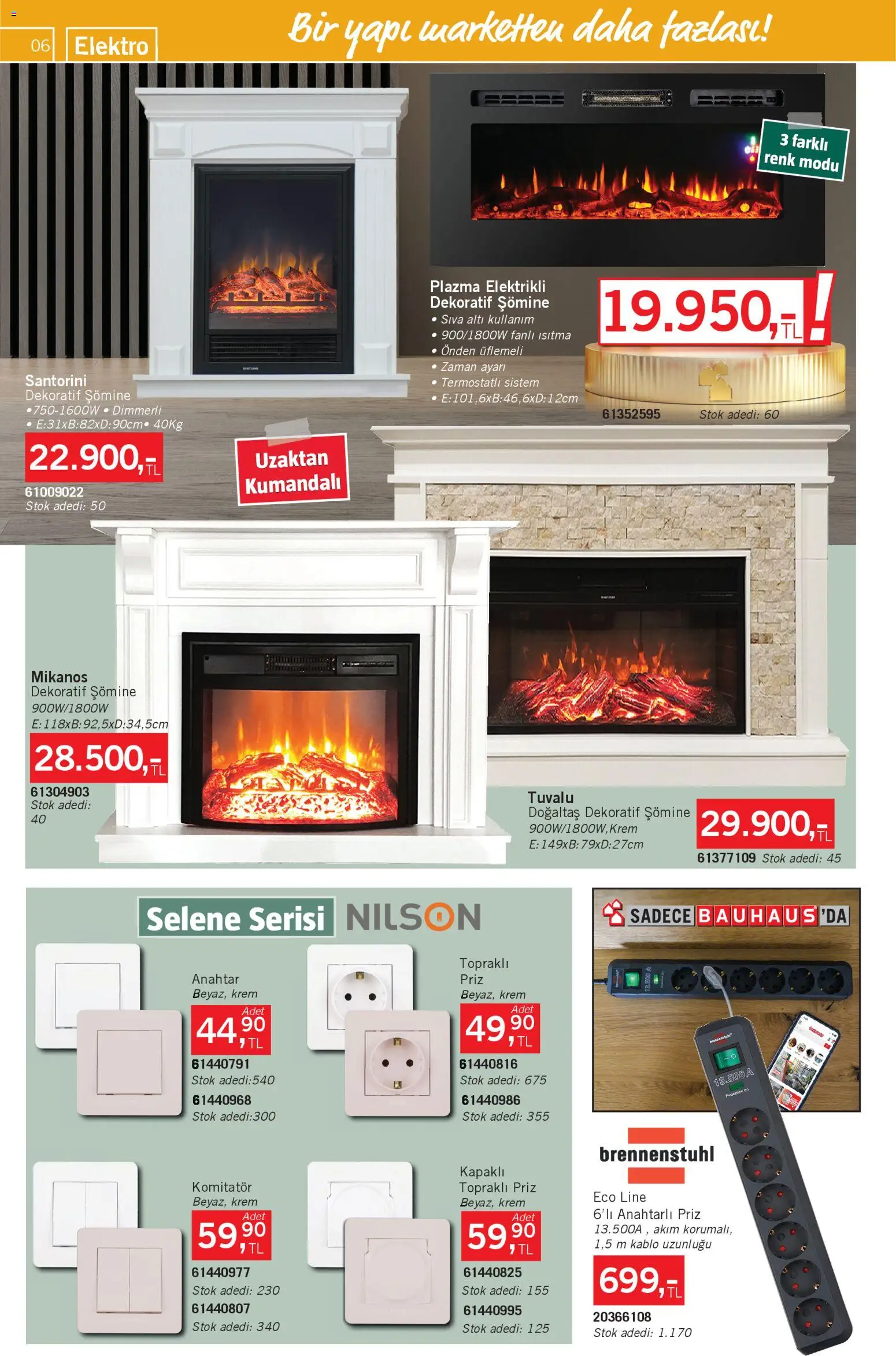 Bauhaus Katalog - 01.11.2025 tarihinden itibaren geçerlidir | Sayfa: 6 | Ürünler: Priz, Krem, Kablo
