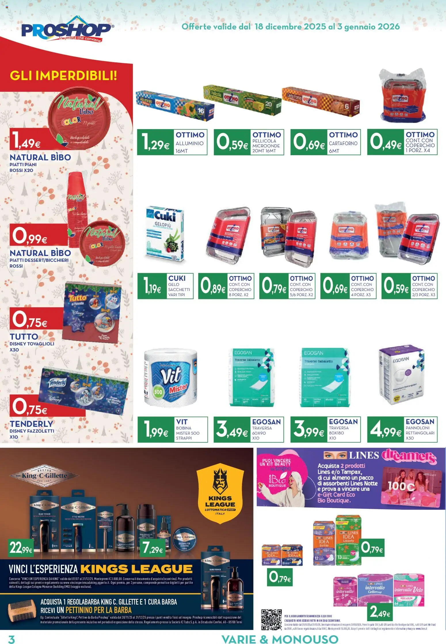 Volantino Proshop del 18.12.2025 | Pagina: 4 | Prodotti: Microonde, Pettine, Fazzoletti, Pellicola