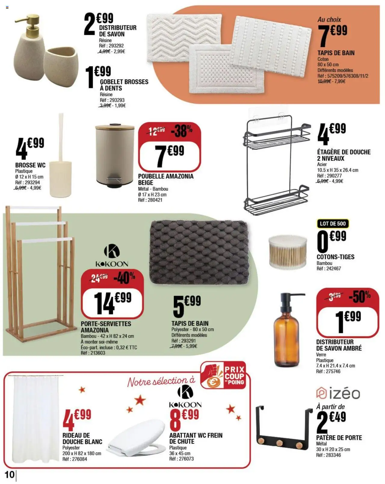  | Page: 10 | Produits: Brosse, Porte, Douche, Tapis