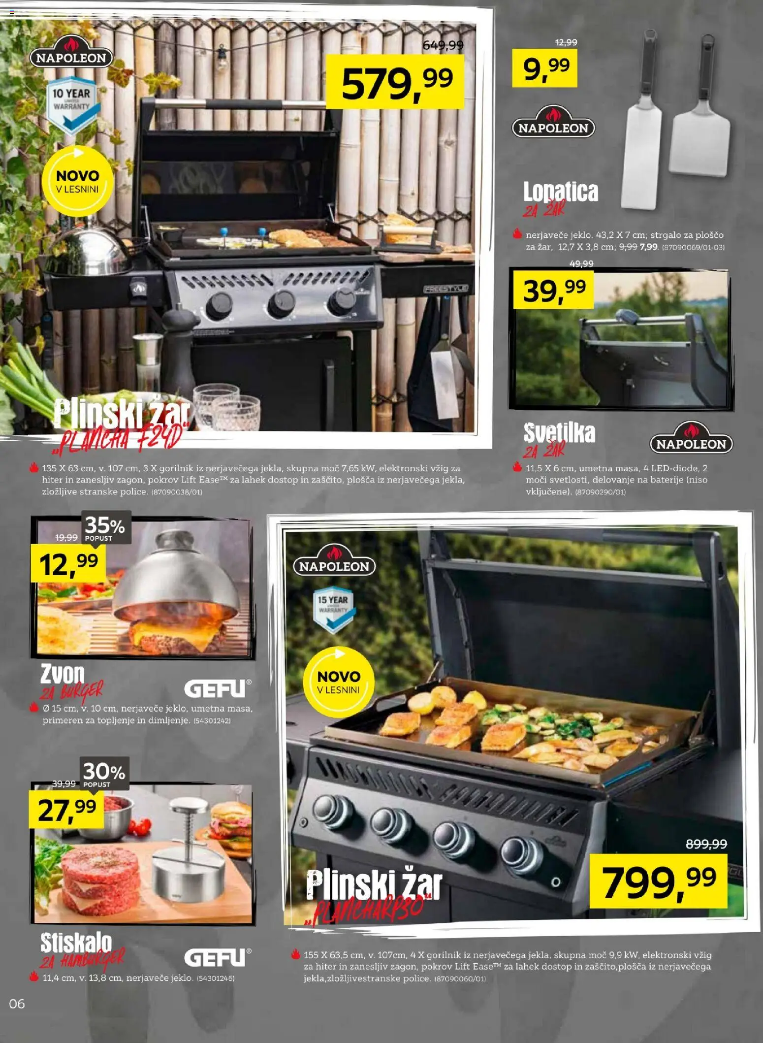 Novi XXXL Lesnina katalog ponudbe – veljaven od 07.04.2026 | Stran: 6 | Izdelki: Plinski žar, Zar, Baterije, Svetilka