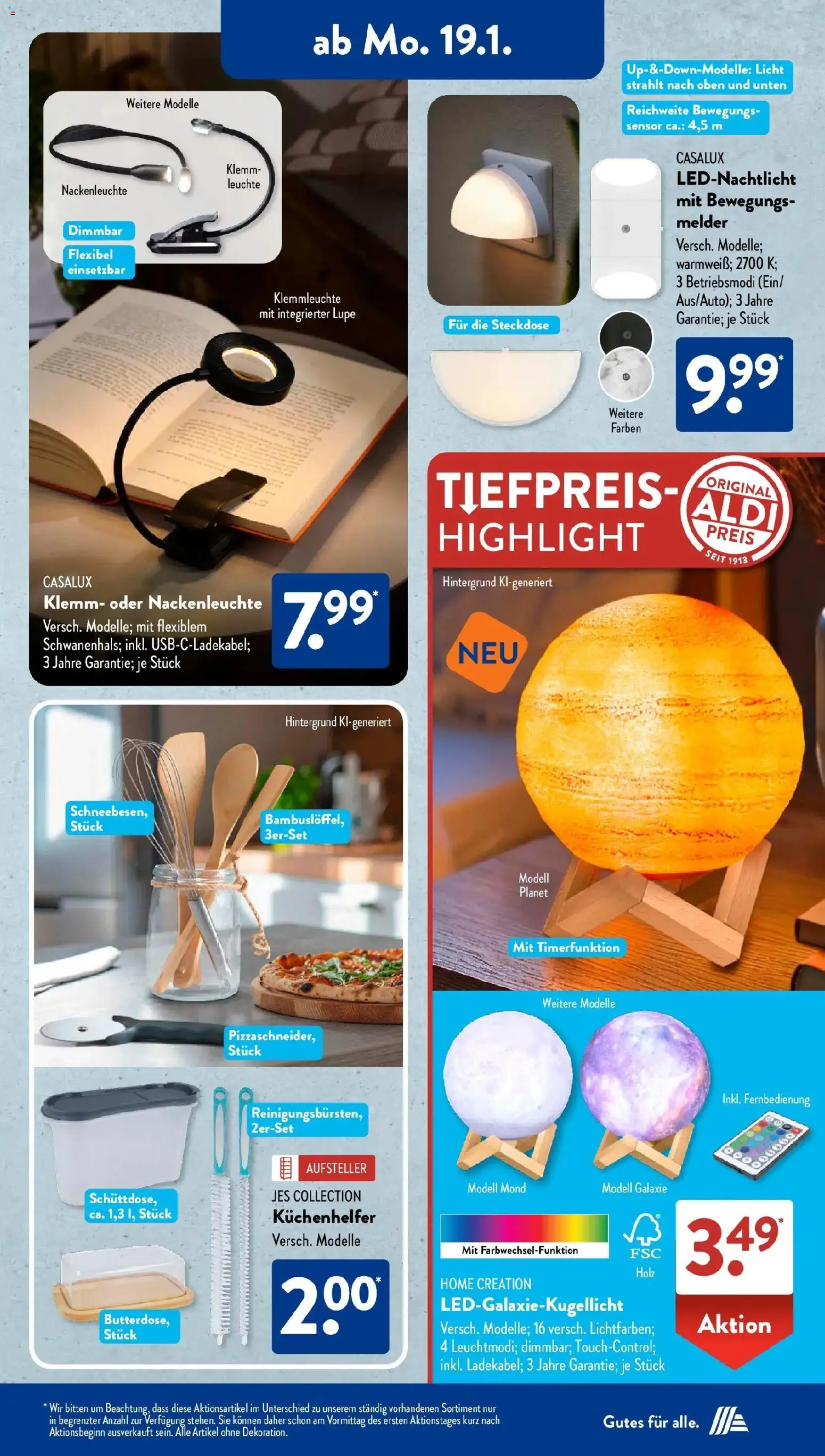 Aldi Süd Prospekt 	 – gültig ab 19.01.2026 | Seite: 13 | Produkte: Steckdose, Home creation