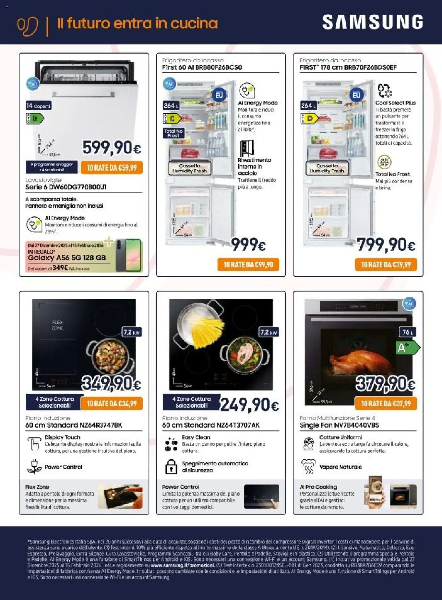 Volantino Unieuro del 16.01.2026 | Pagina: 2 | Prodotti: Compressore, Lavastoviglie, Data, Fan