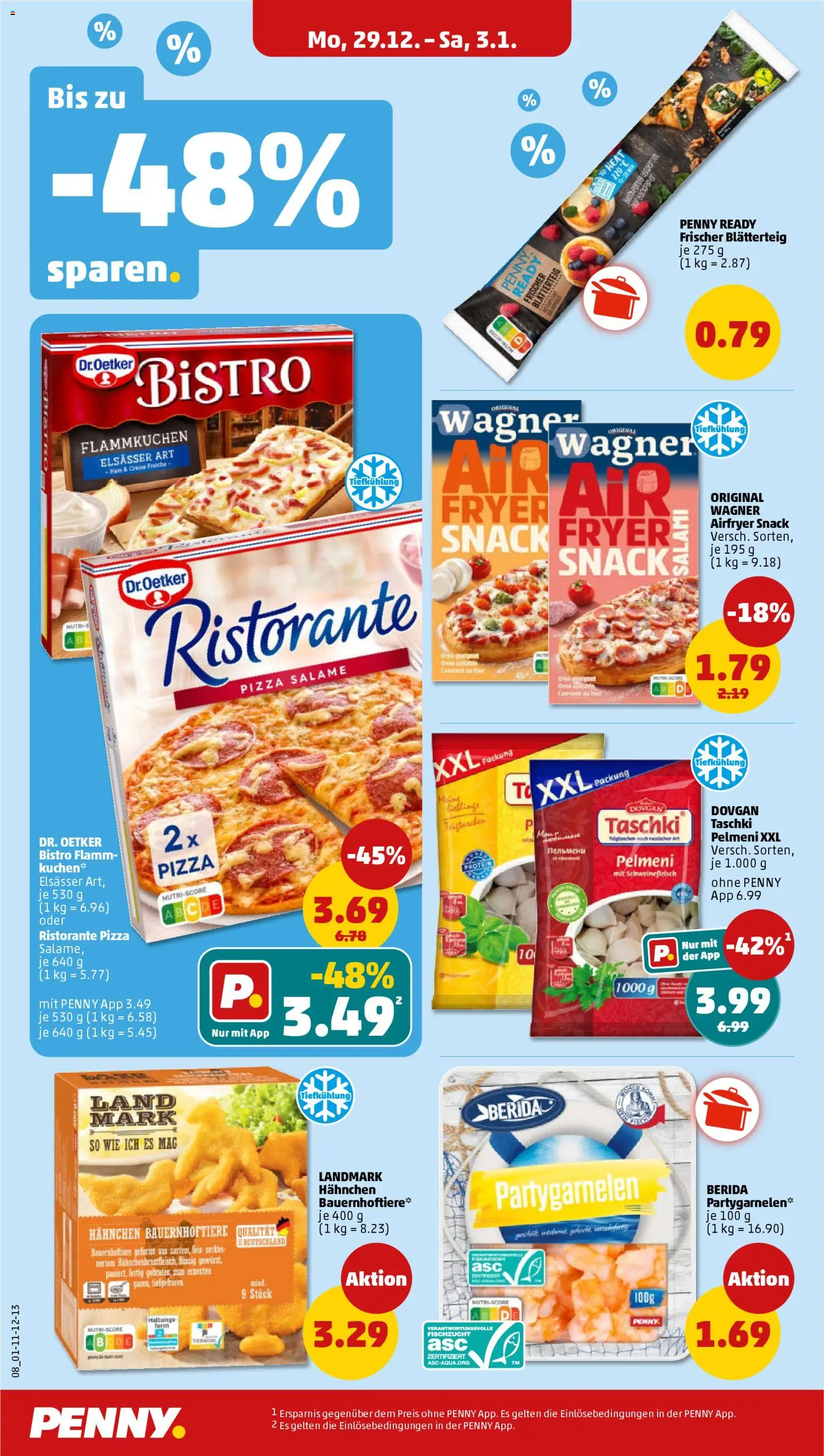 Penny Prospekt 	 – gültig ab 29.12.2025 | Seite: 8 | Produkte: Ristorante, Hahnchen, Salami, Schweinefleisch