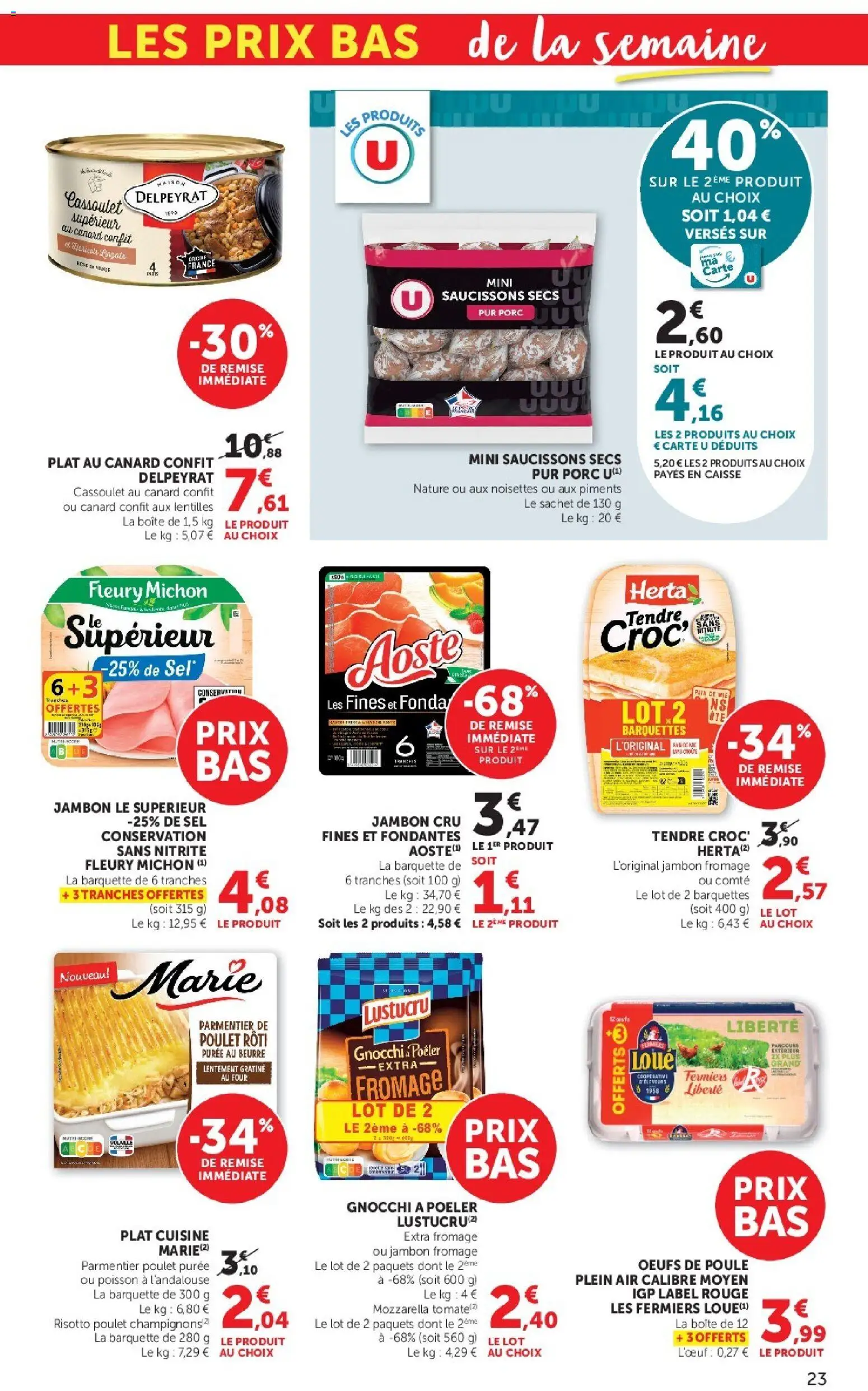 {H1} | Page: 23 | Produits: Four, Beurre, Fromage, Œufs