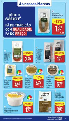 Aldi folheto │ válido de 22.09.2025 | Página: 9 | Produtos: Lombo, Chouriço, Carne, Alheira