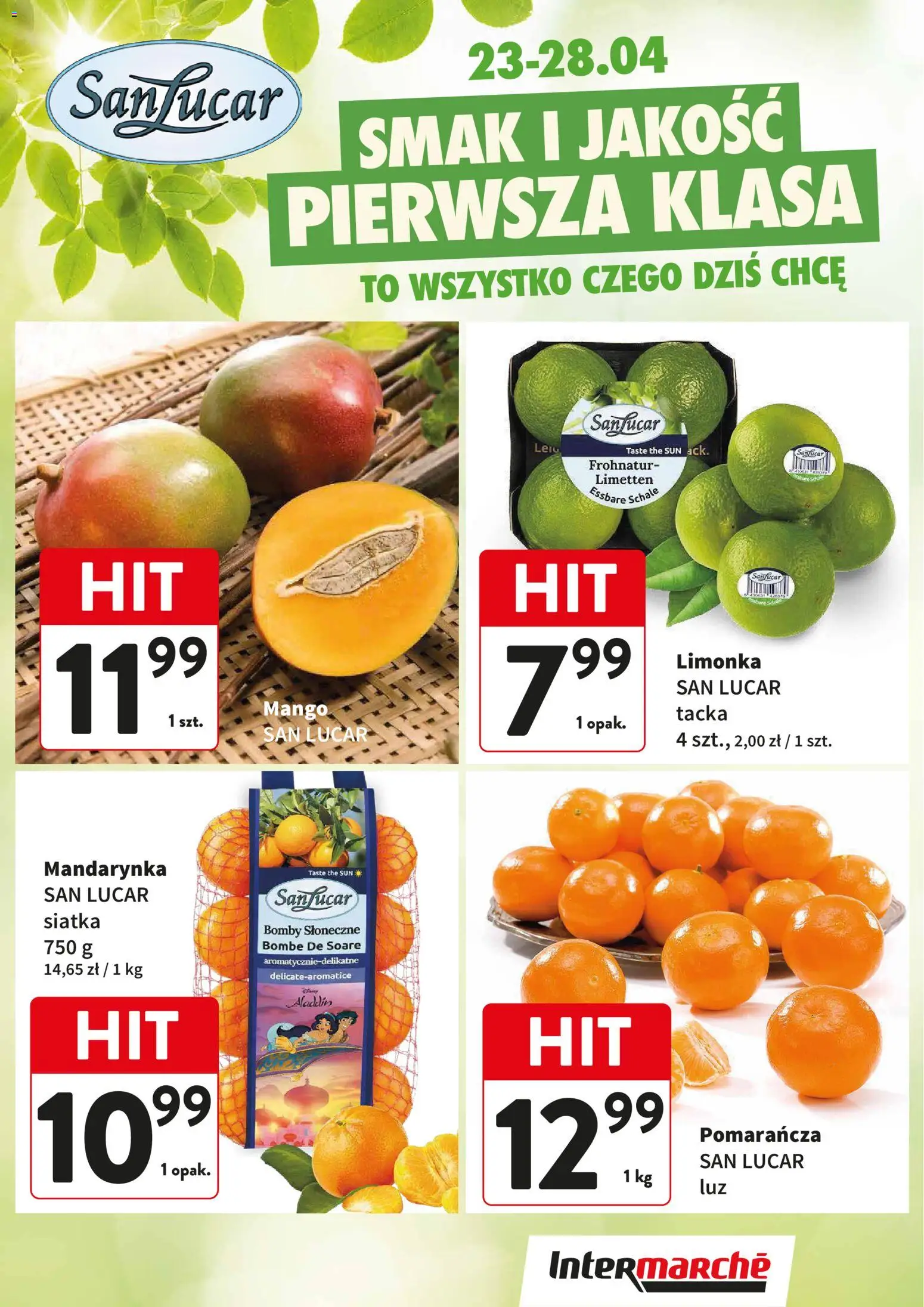 Intermarche gazetka - Świeży Hit od 23.04.2026 | Strona: 1 | Produkty: Mango, Limonka, Siatka