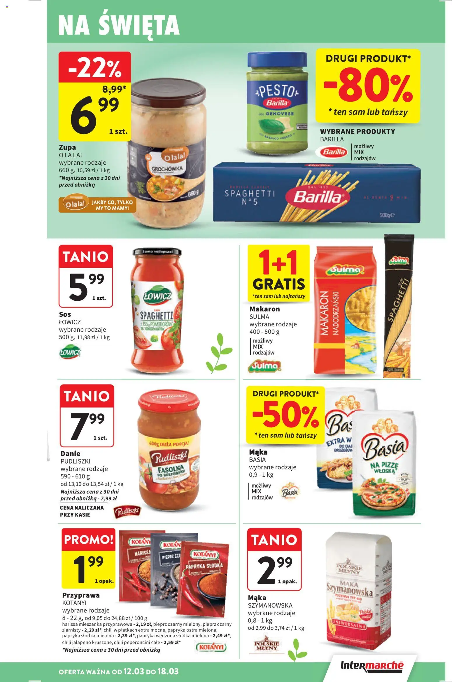 Intermarche gazetka od 12.03.2026 | Strona: 31 | Produkty: Chili, Mąka basia, Papryka wędzona, Pieprz