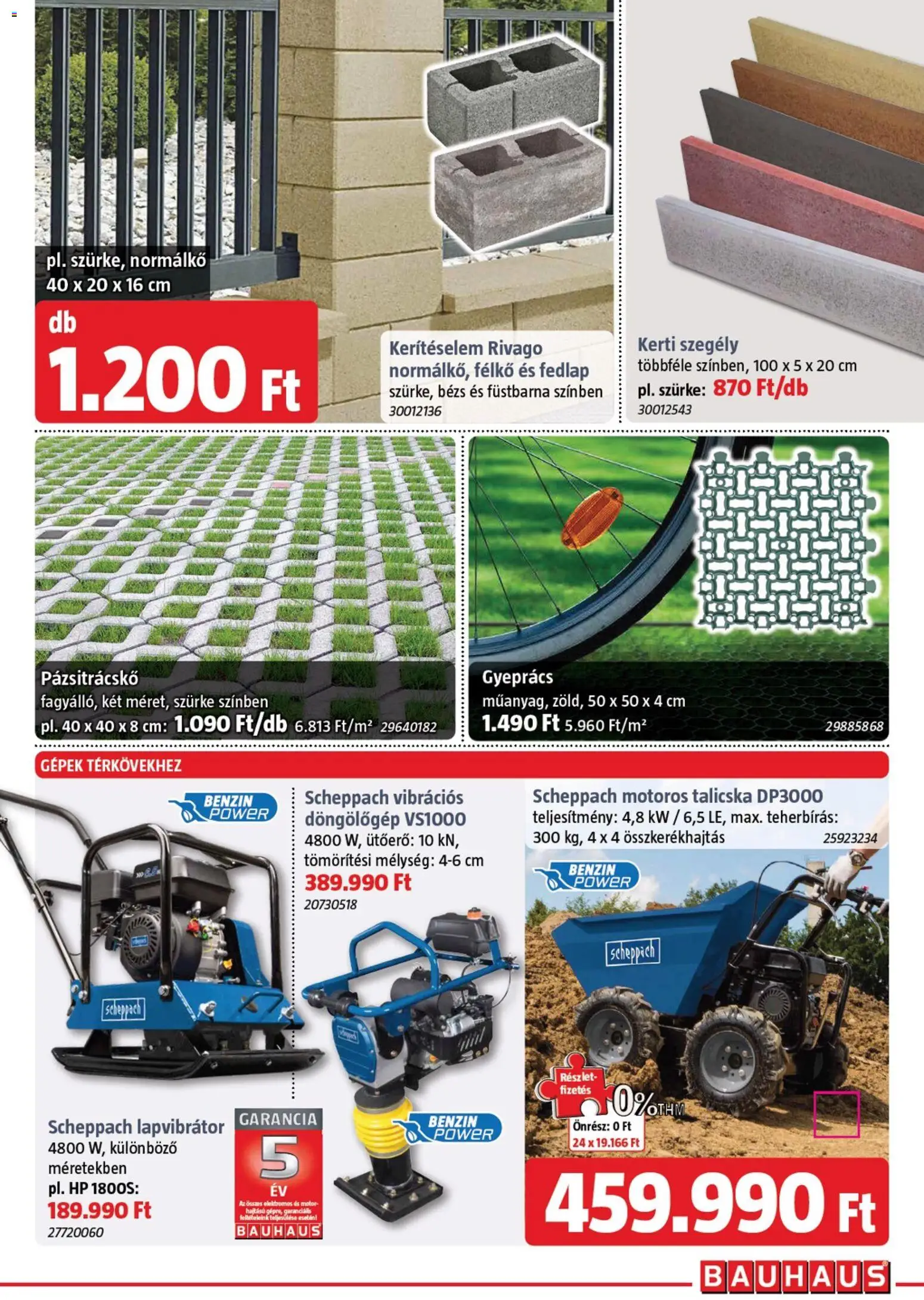 Bauhaus akciós ujság - amely érvényes a következő dátumtól: 05.03.2026 | Oldal: 15 | Termékek: Talicska, Gyeprács