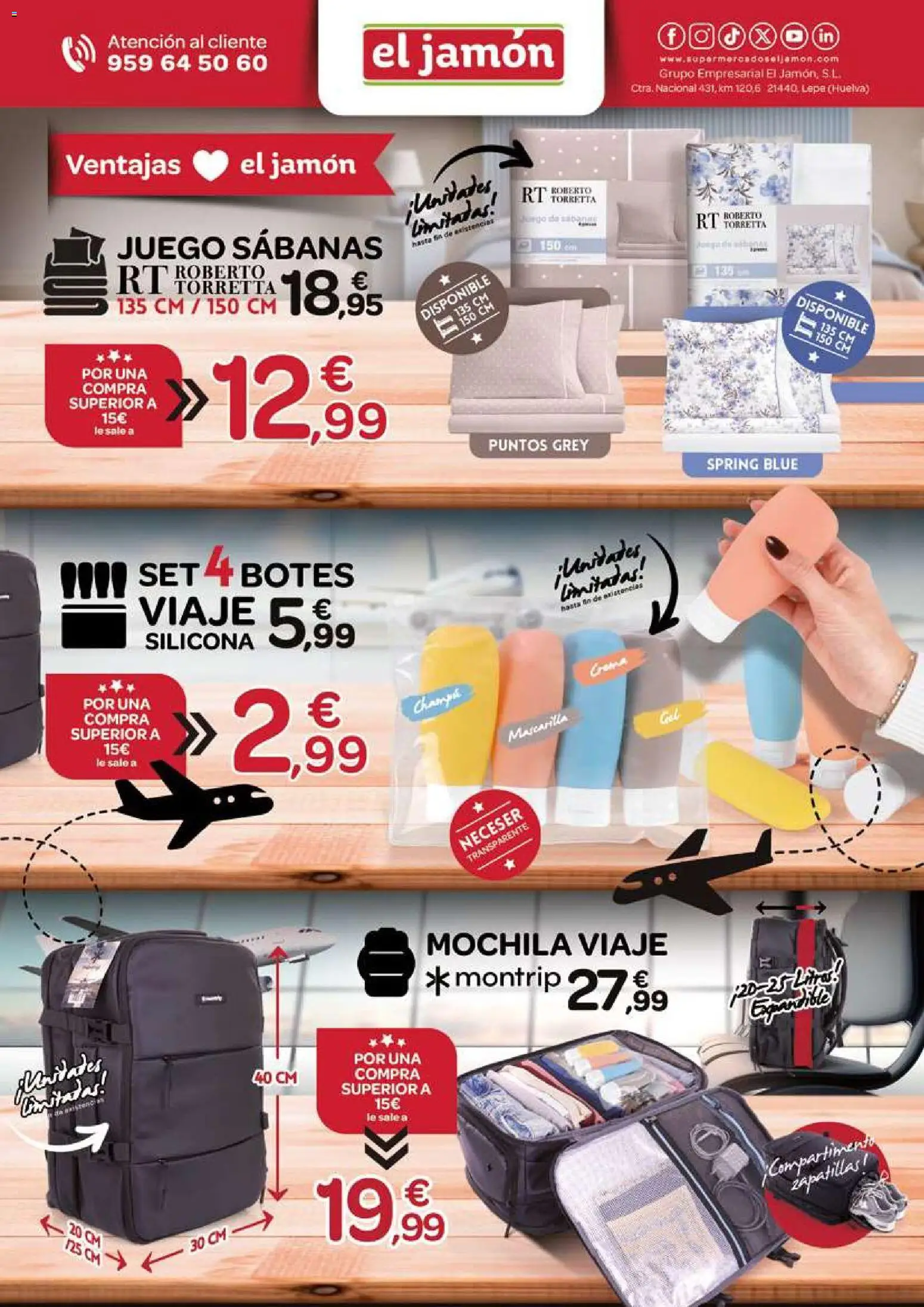 Supermercados El Jamón folleto │ válido desde el 26.02.2026 | Página: 32 | Productos: Jamón, Zapatillas, Mochila, Neceser