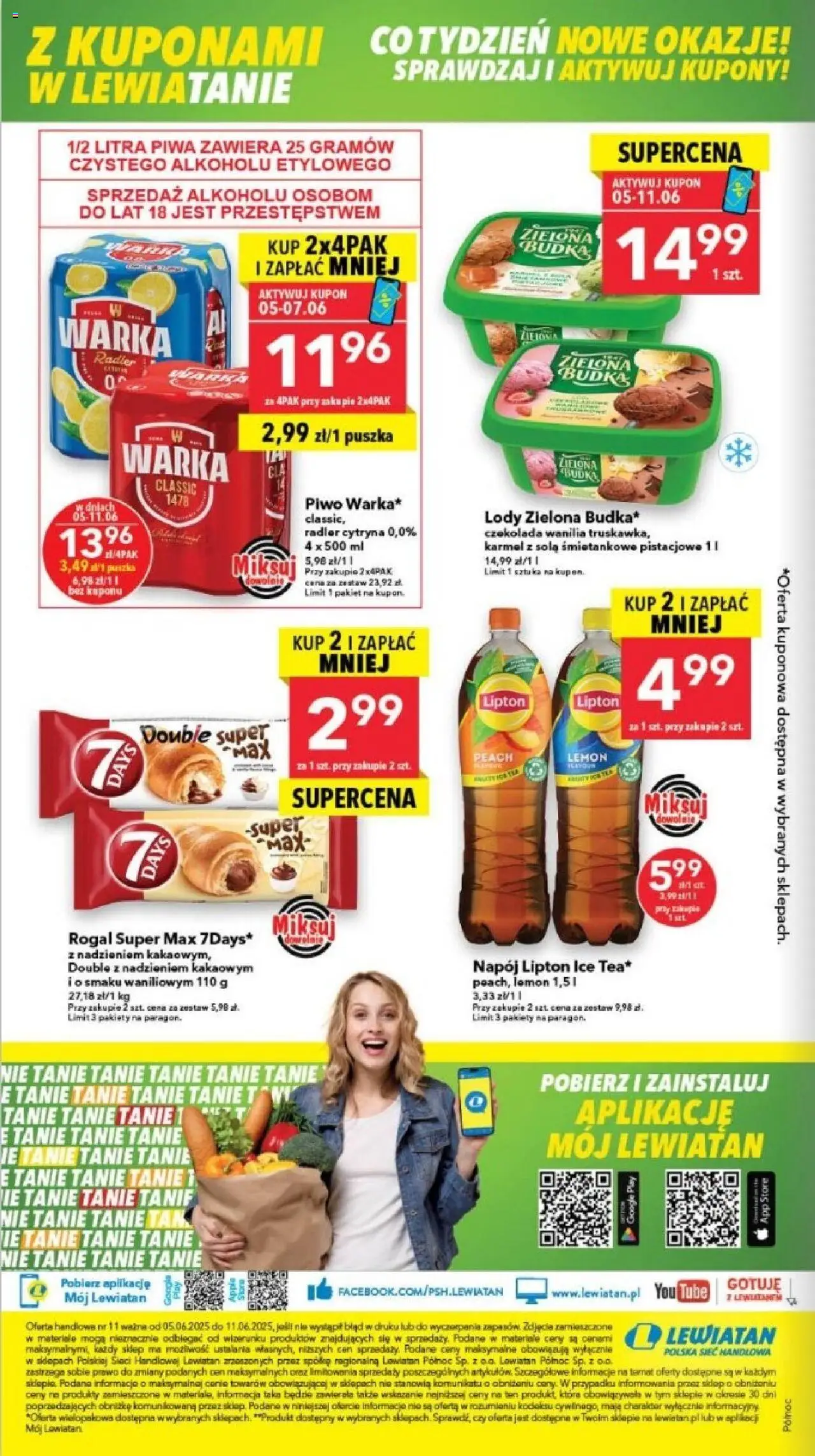 Lewiatan gazetka - Gdańsk od 05.06.2025 | Strona: 8 | Produkty: Warka, Czekolada, Piwo, Lody