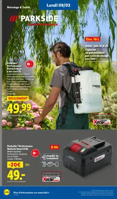 LIDL - Prévisualisation de Parkside® Performance Batterie Smart 8 Ah, Modes réglables: Performance, Balanced, Eco et Expert L'unité. n°497662 valide à partir de 05.03.2026 | Page: 62