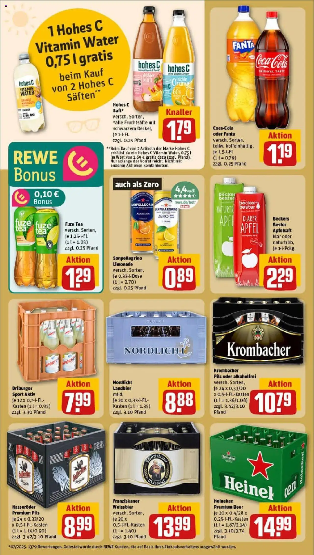 Rewe prospekt Steinheim	 - gültig ab dem 24.08.2025 | Seite: 18 | Produkte: Fuze tea, Äpfel, Limonade, Apfelsaft