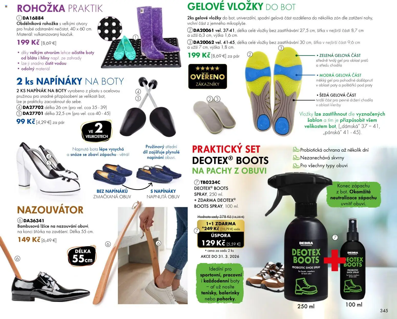 Nové Dedra akcie – leták je platný od 01.03.2026 | Strana: 45 | Produkty: Rohožka, Balerínky