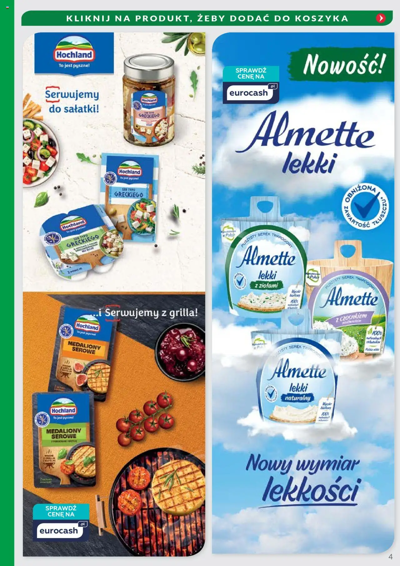 Eurocash Gazetka - Oferta Handlowa MR Południowy Wschód od 09.06.2025 | Strona: 4 | Produkty: Cream cheese, Serek, Ser, Ser typu greckiego