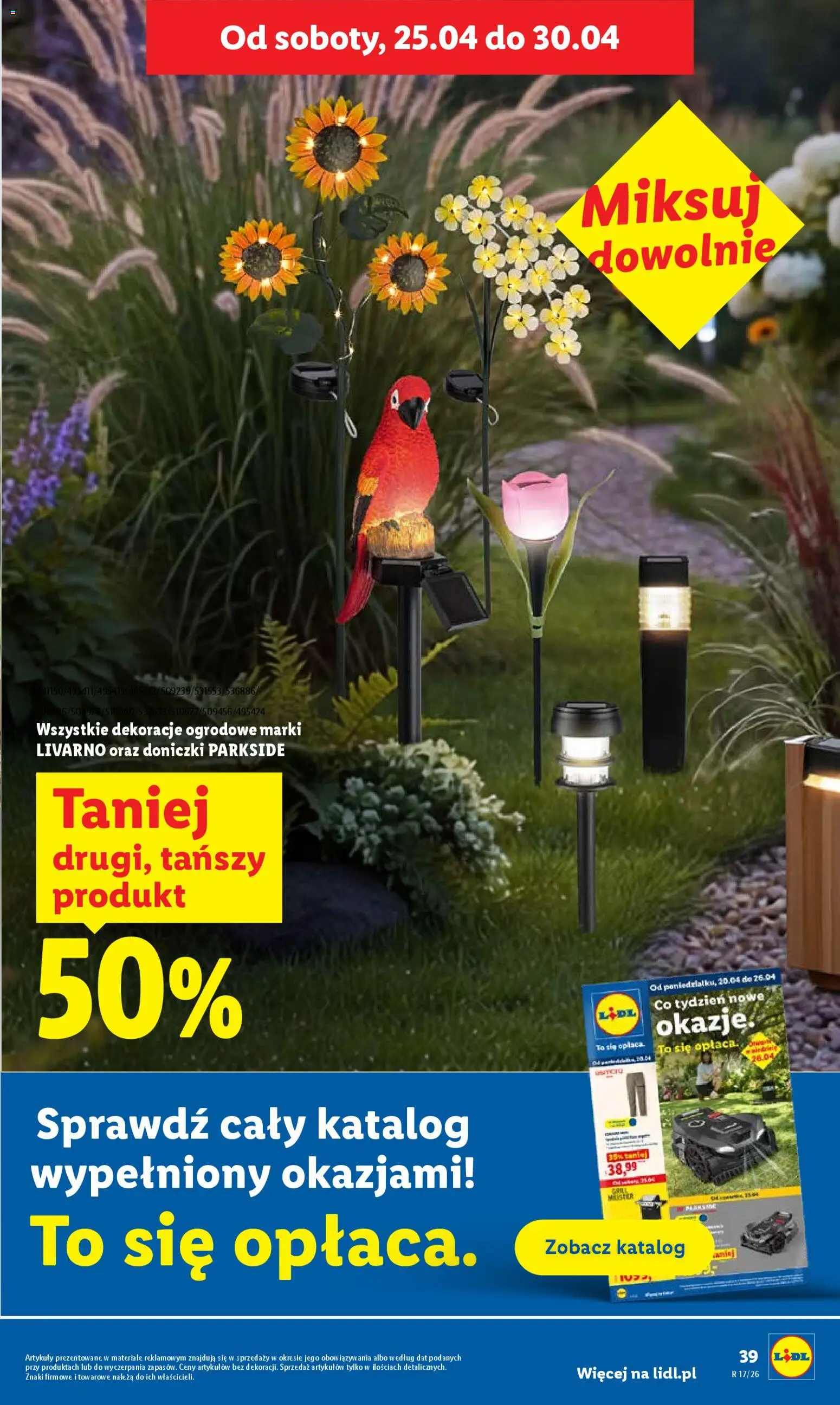 Lidl gazetka od 23.04.2026 | Strona: 39 | Produkty: Grill, Doniczki