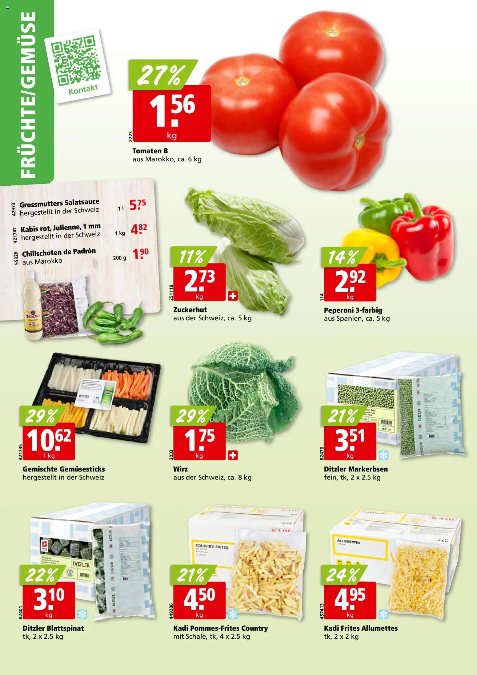 Aligro Aktionen Schlieren, Gossau SG, Frauenfeld, Rapperswil-Jona, Sargans, Bern, Brüttisellen, Pratteln, Emmen, Spreitenbach – gültig ab 27.12.2025 | Seite: 2 | Produkte: Tomaten