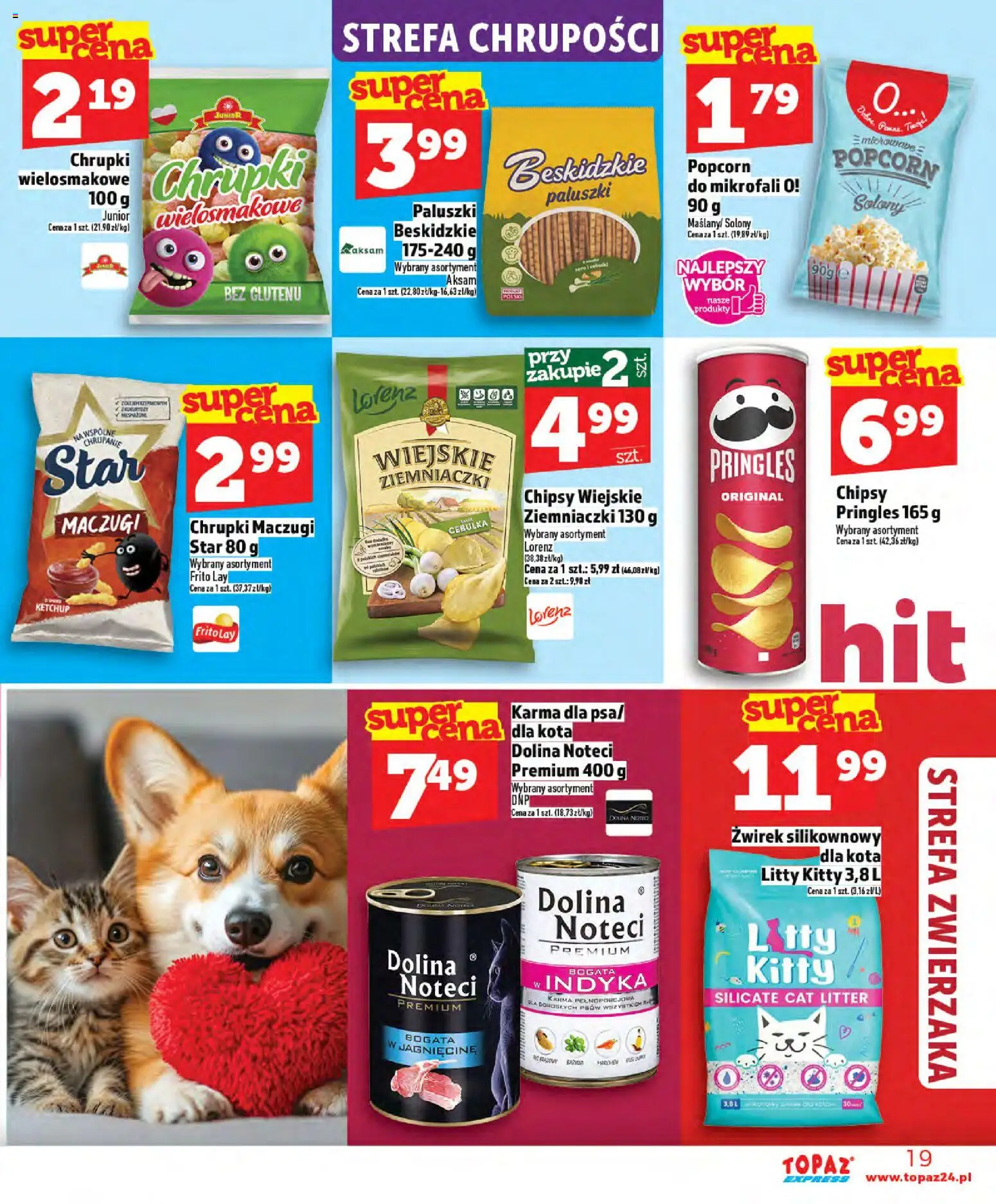 Topaz Gazetka - Express od 02.01.2026 | Strona: 19 | Produkty: Chrupki, Paluszki, Popcorn, Pringles