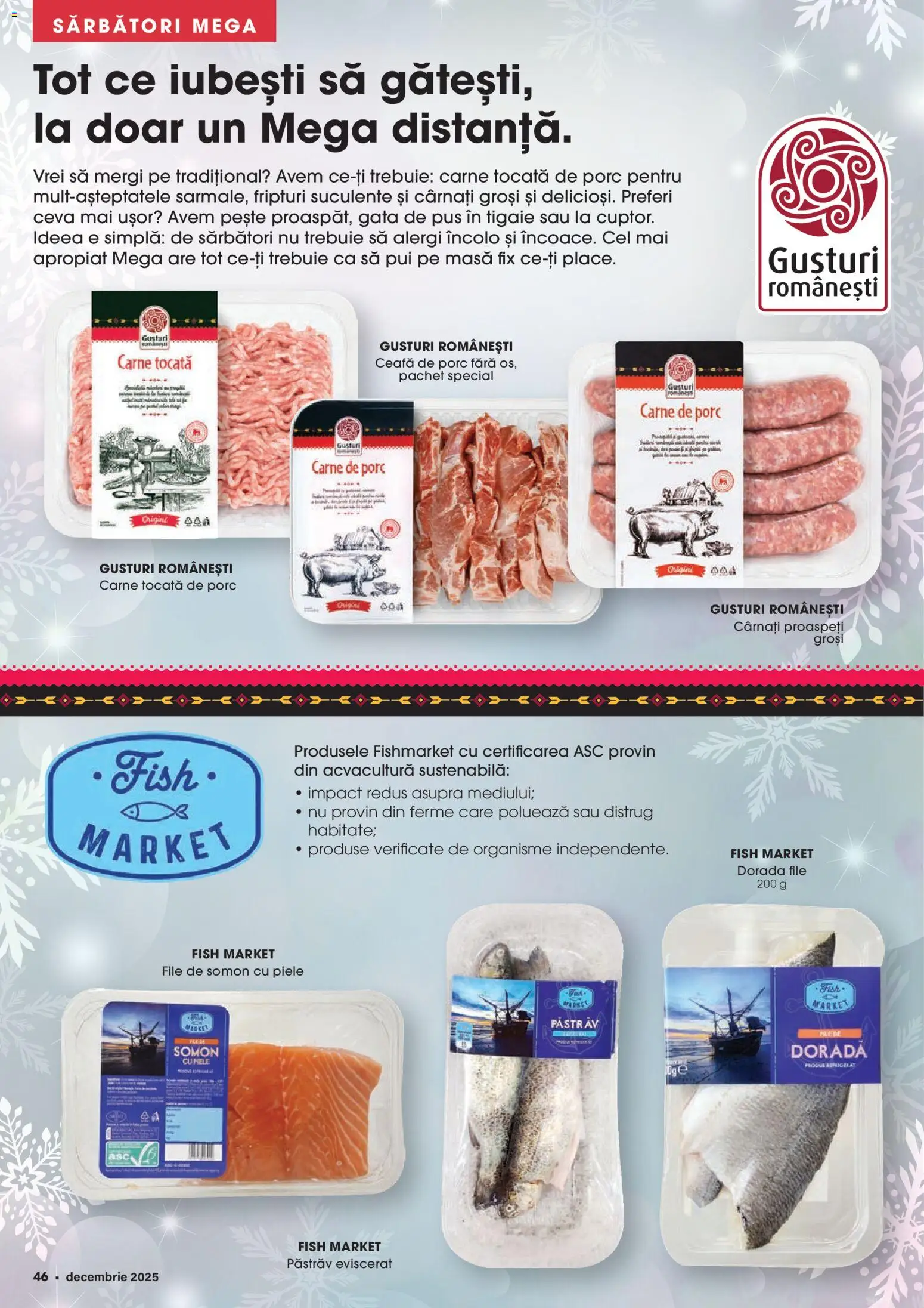 Noul catalog Mega Image – valabil de la 27.11.2025 | Pagină: 46 | Produse: Tigaie, Keçeli kalem, Masă, Cârnați