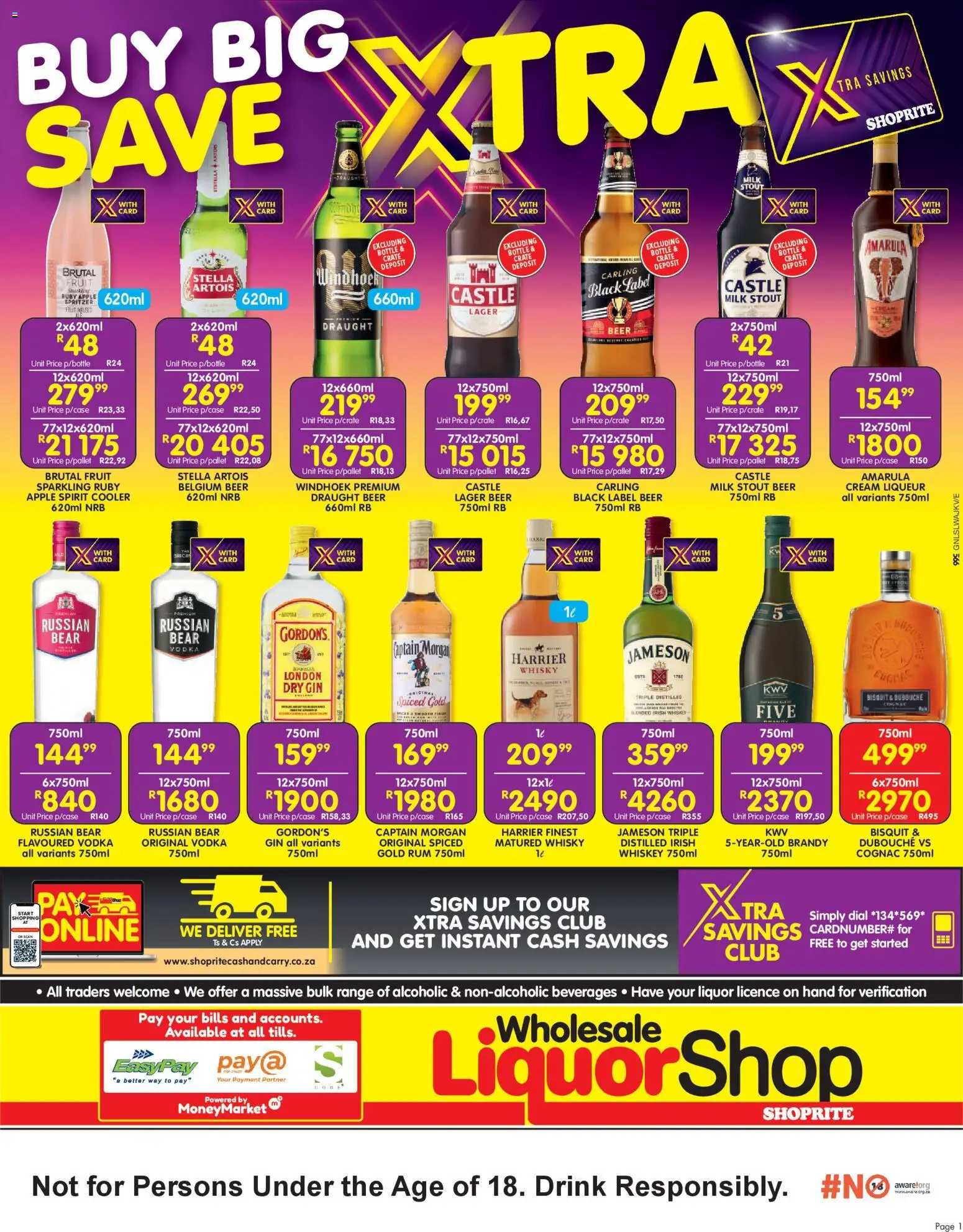 New Shoprite catalogue – valid from 17.11.2025 | Page: 1 | Products: Cesto para colada, Cooler, Vodka, Ensalada de quino